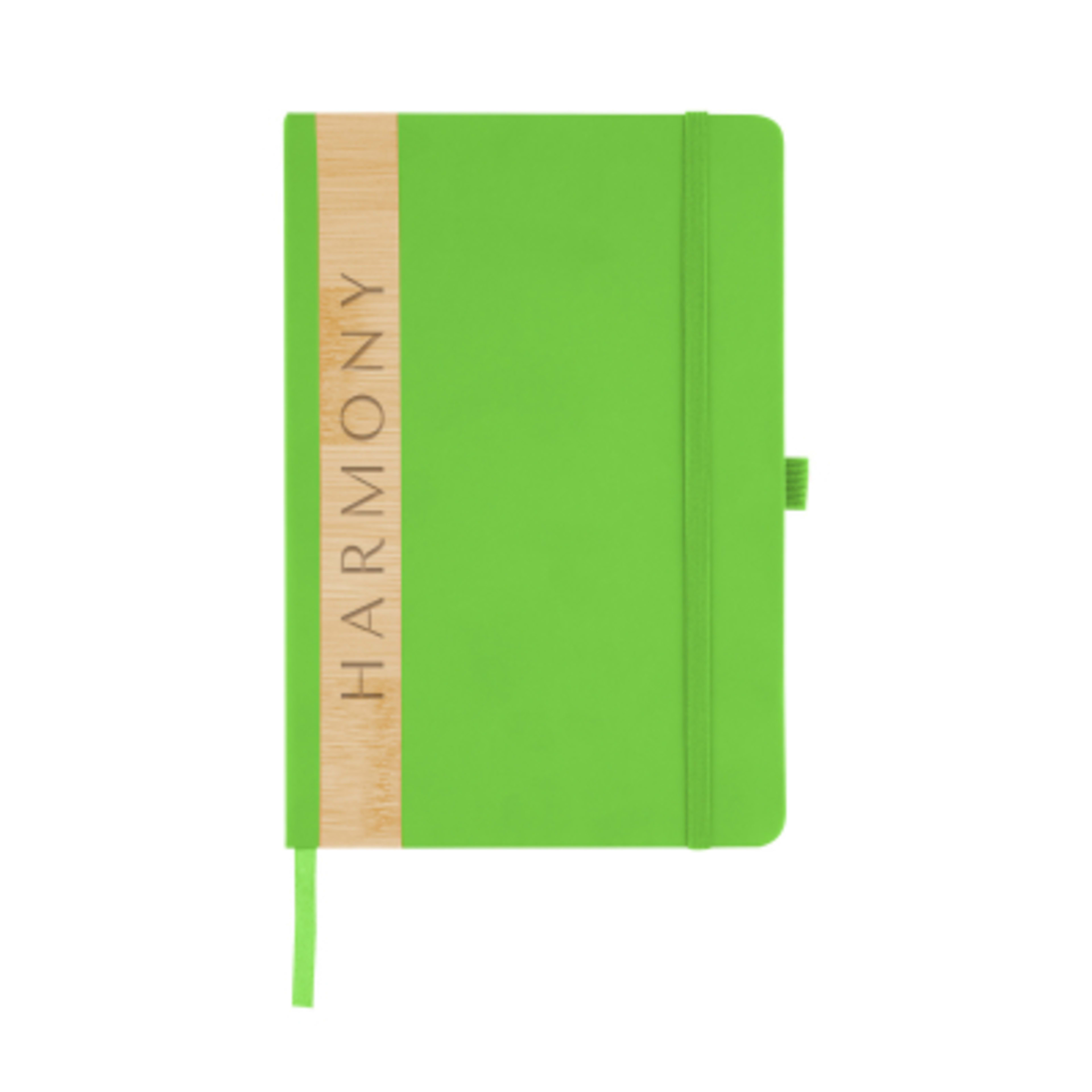 Journal Recycled PU and Bamboo Accent 80 Page - 5 x 7 in - FSC/Lime/BAM - Laser - product view 13