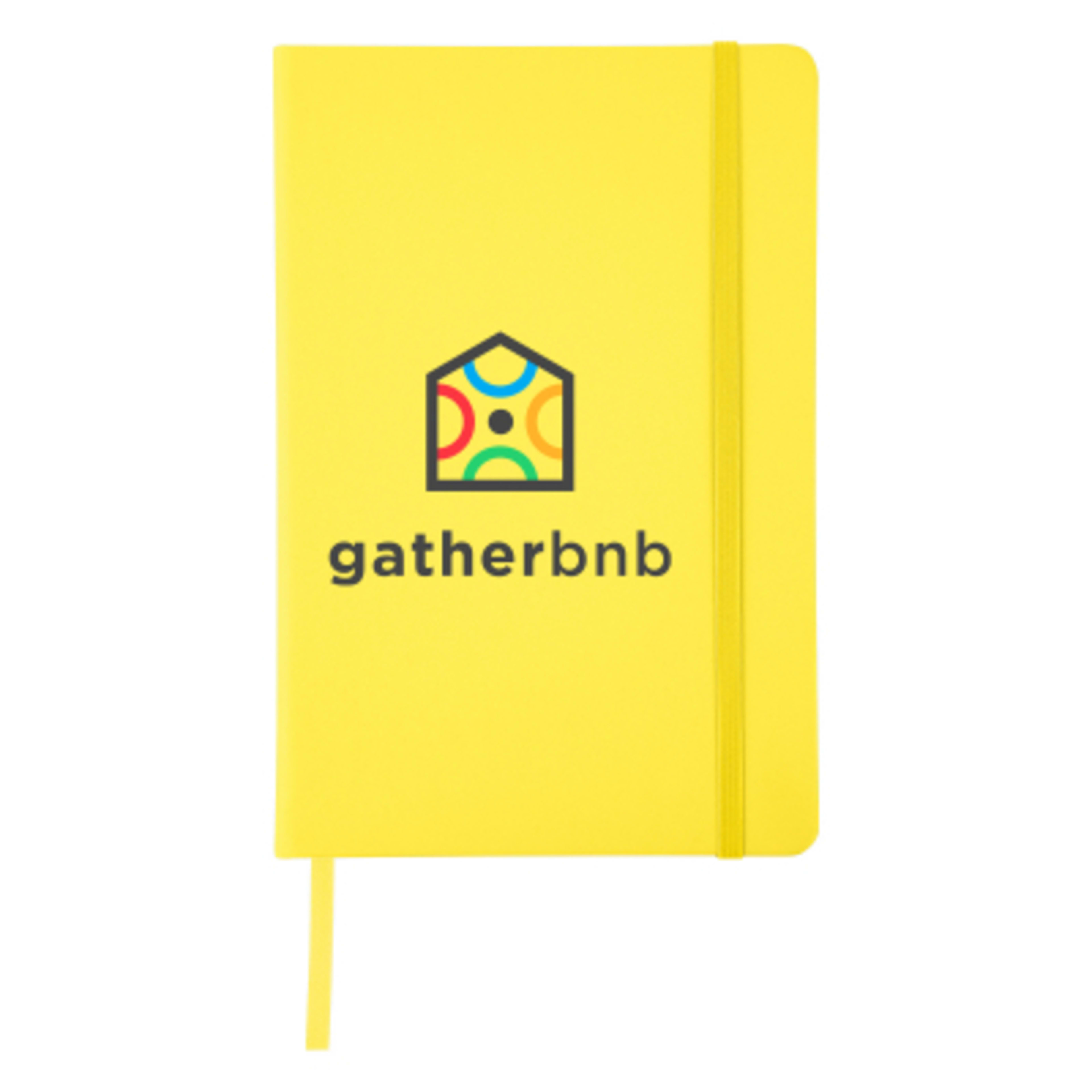 Journal Recycled PU 96 Page with Gusseted Pocket - 5¾ x 8½ in - FSC/Yellow - Colorbrite - product view 15