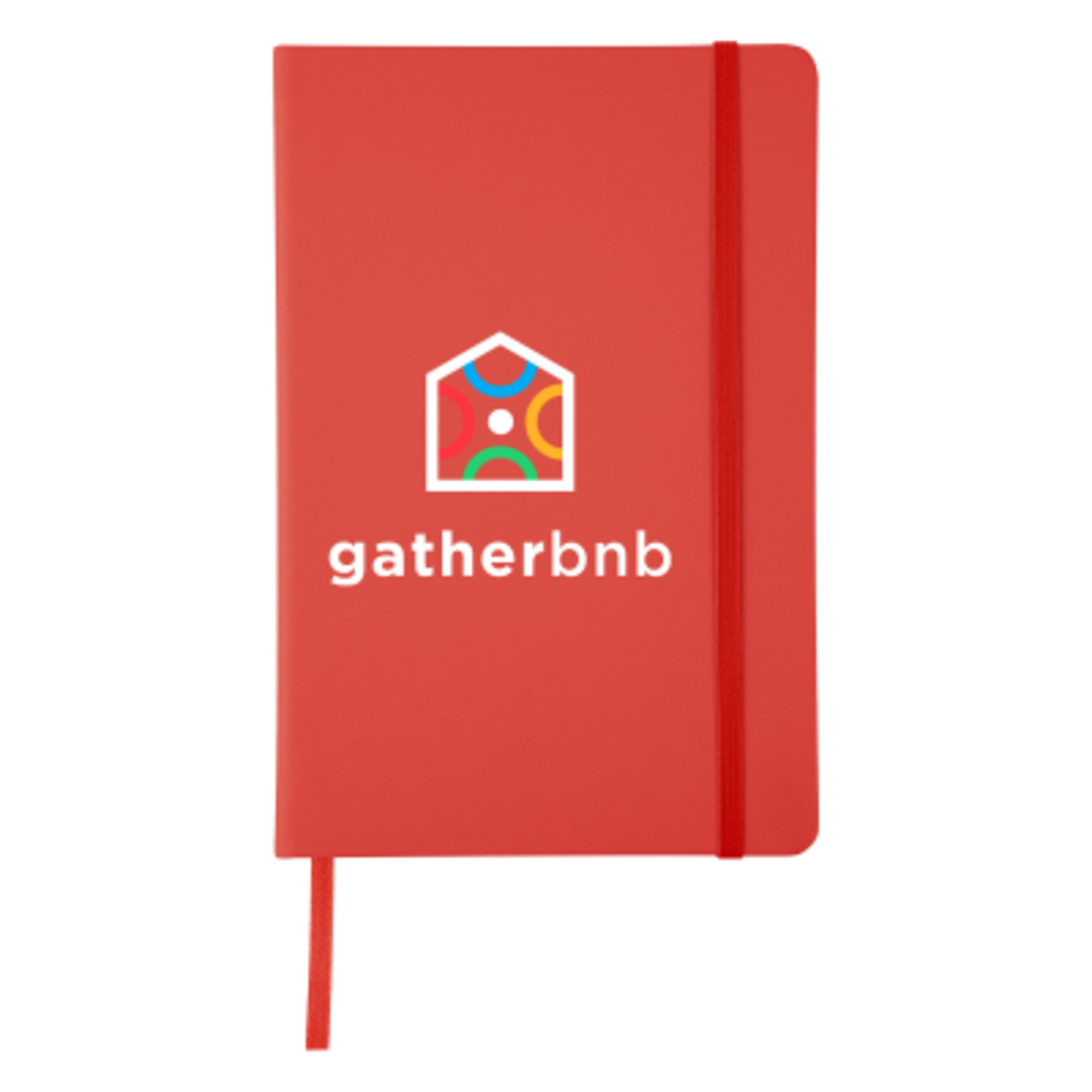 Journal Recycled PU 96 Page with Gusseted Pocket - 5¾ x 8½ in - FSC/Red - Colorbrite - product view 22