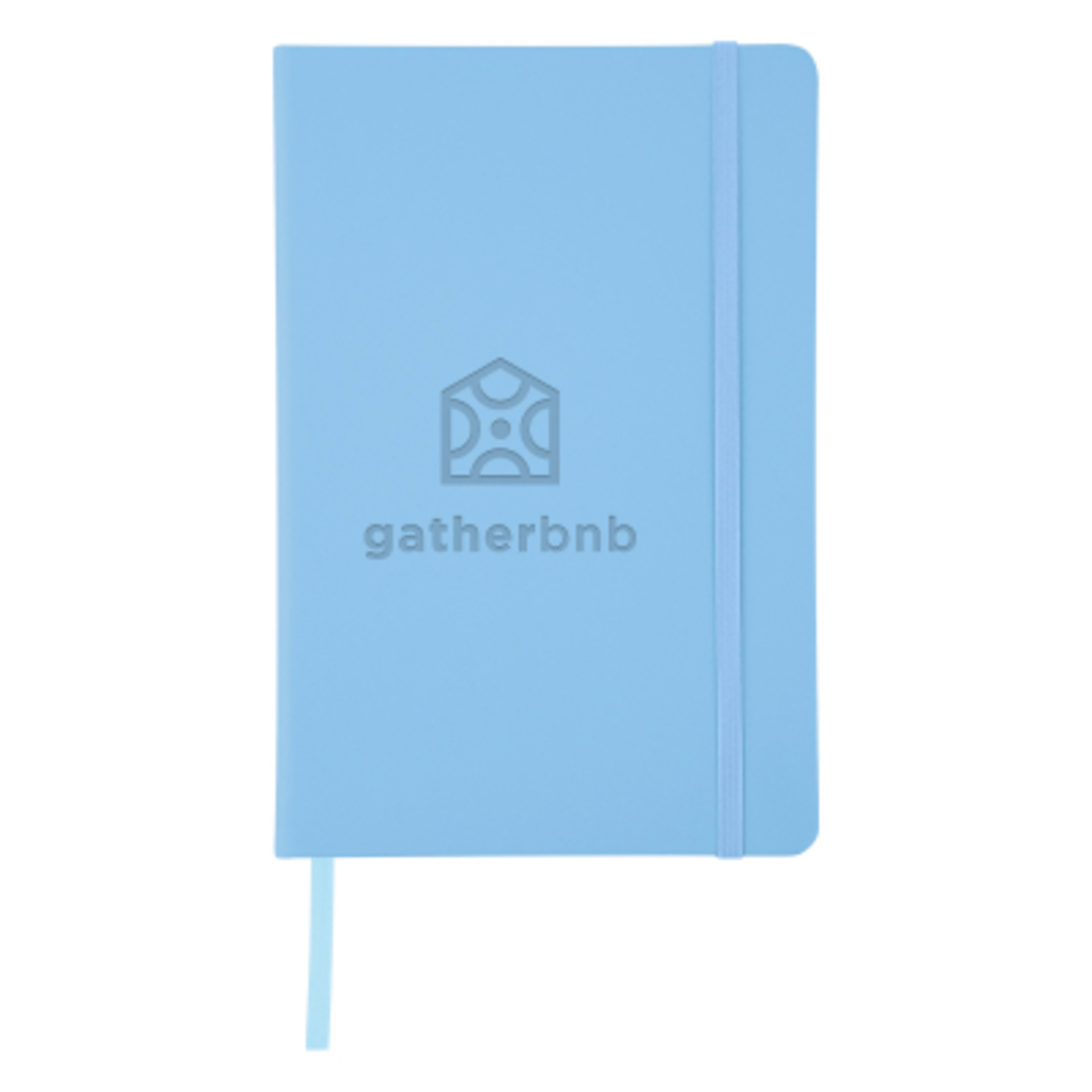 Journal Recycled PU 96 Page with Gusseted Pocket - 5¾ x 8½ in - FSC/LTB - Debossed - product view 31