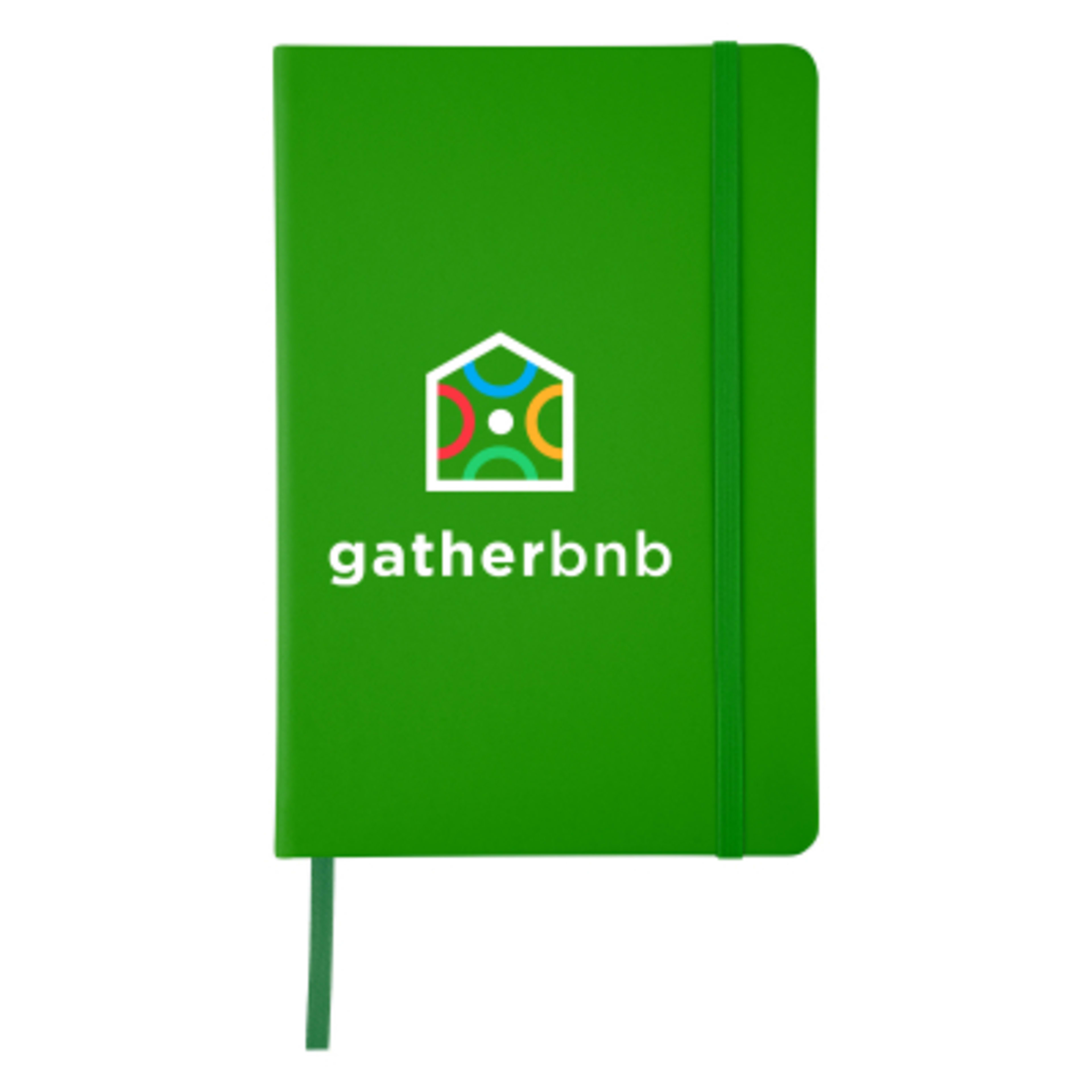 Journal Recycled PU 96 Page with Gusseted Pocket - 5¾ x 8½ in - FSC/Green - Colorbrite - product view 33