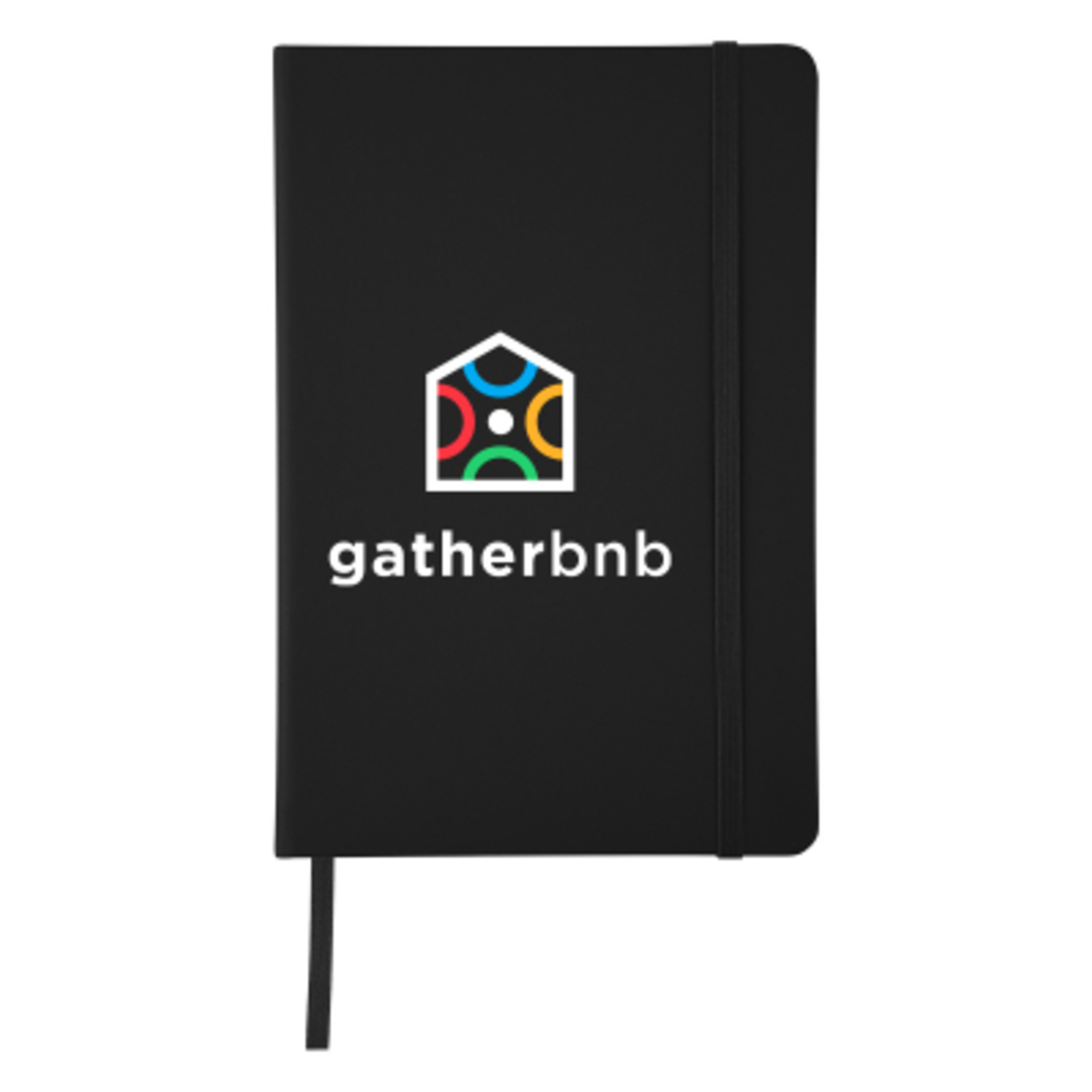 Journal Recycled PU 96 Page with Gusseted Pocket - 5¾ x 8½ in - FSC/Black - Colorbrite - product view 38