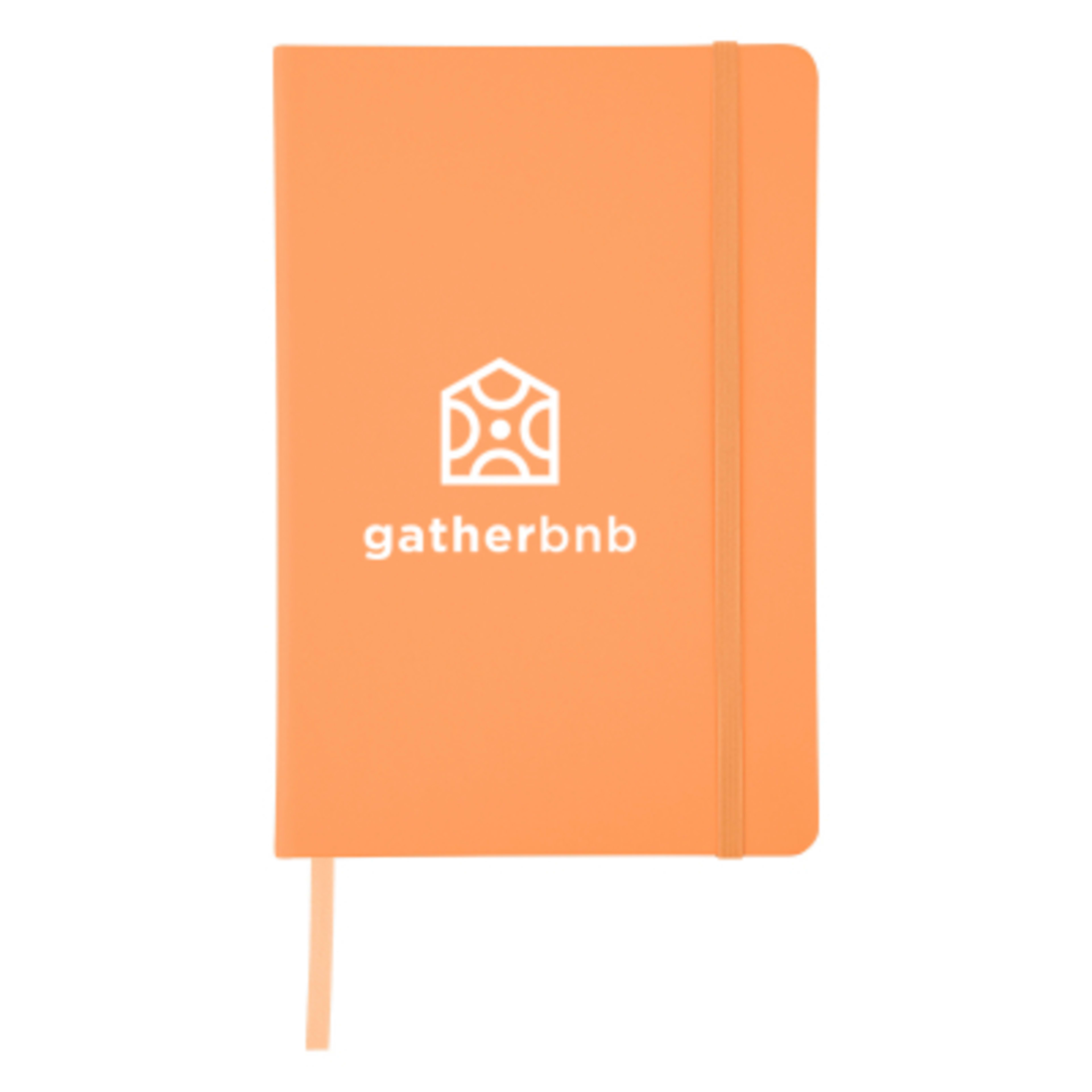 Journal Recycled PU 96 Page with Gusseted Pocket - 5¾ x 8½ in - LTO - Silkscreen - product view 8