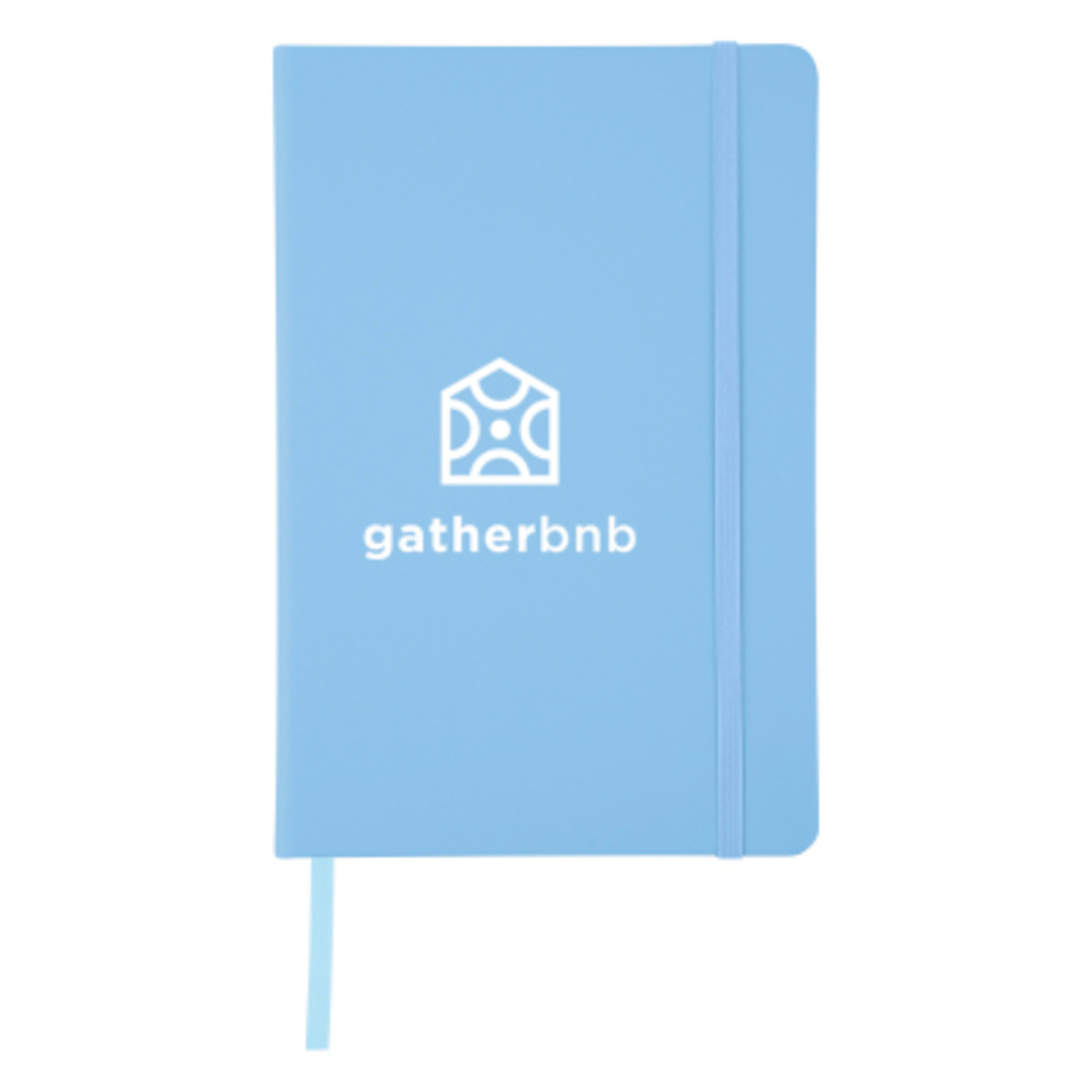 Journal Recycled PU 96 Page with Gusseted Pocket - 5¾ x 8½ in - FSC/LTB - Silkscreen - product view 9