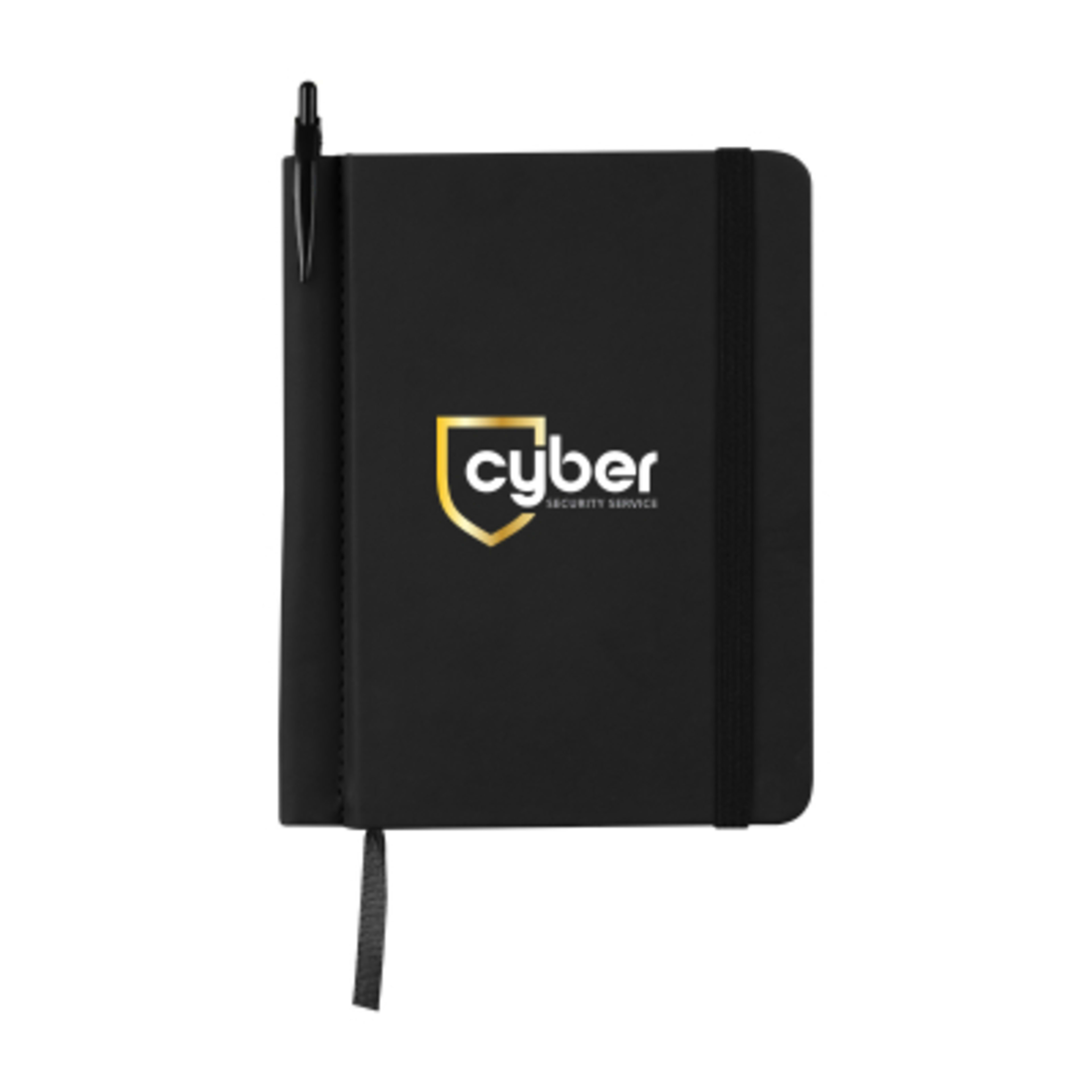 Jotter Recycled PU with Pen and Bookmark - 4 x 6 in - FSC/Black - Digibrite - product view 4