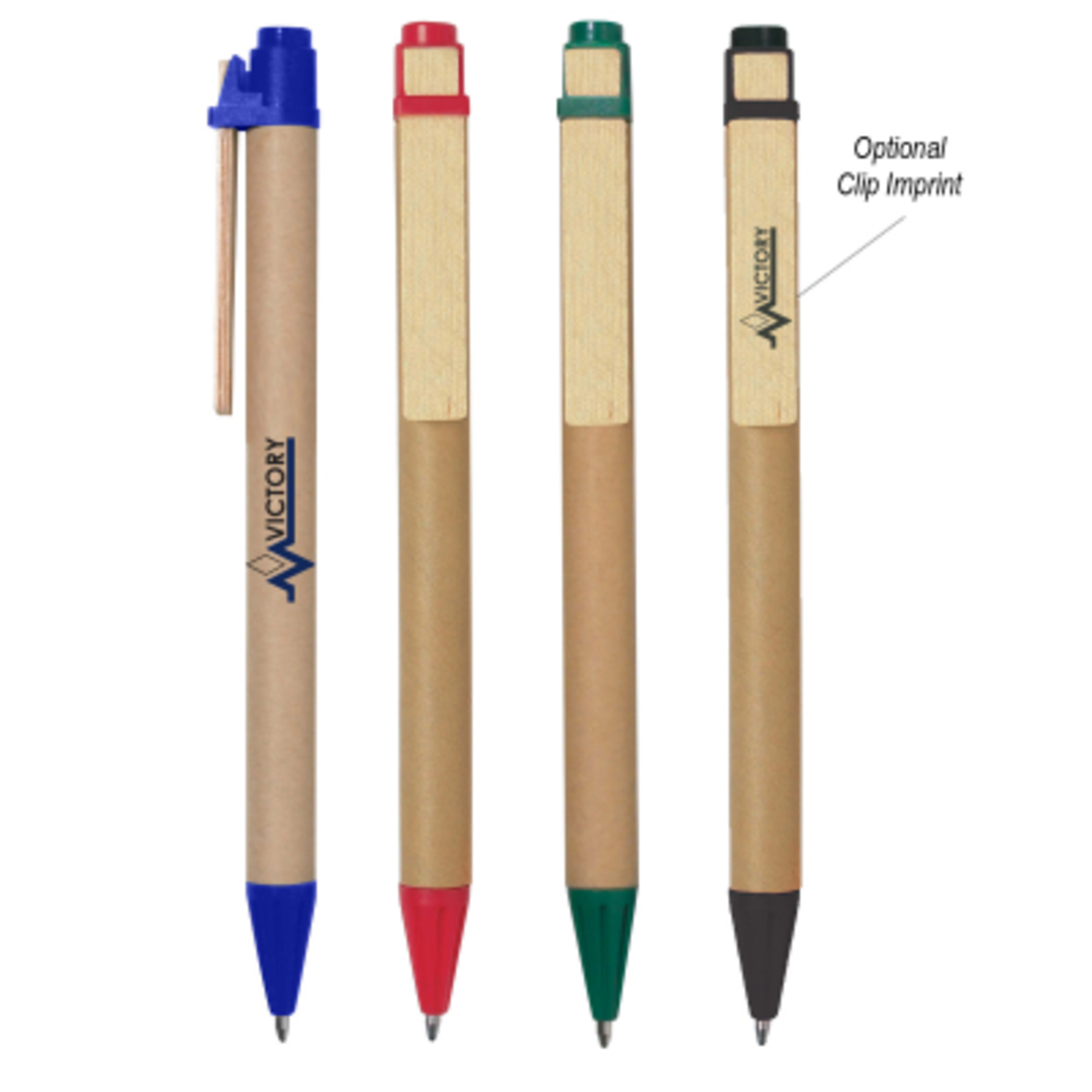Pen Paper Barrel with Wooden Clip Plunger Action - 5½ in - Group Shot - product view 2