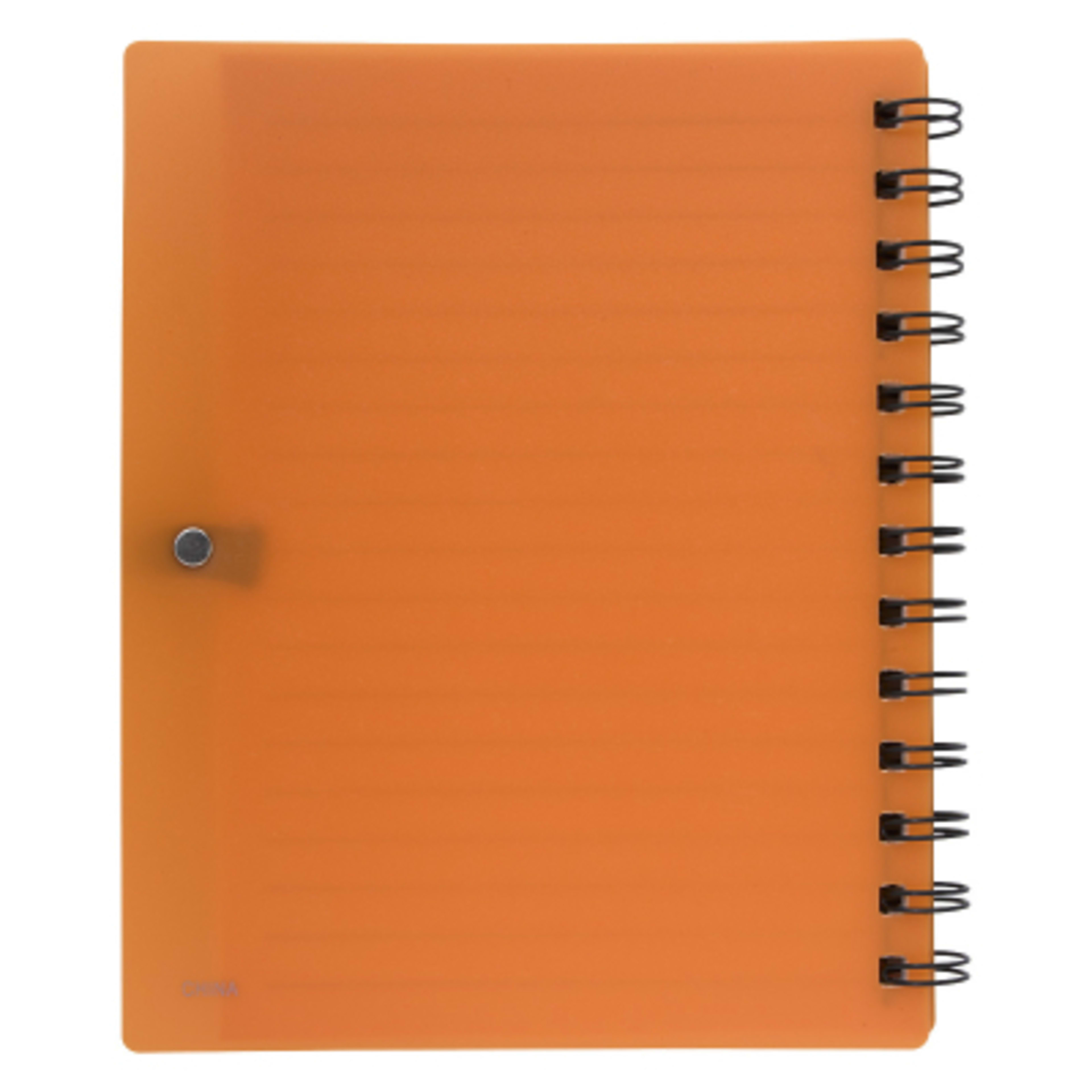 Notebook Tri-Pocket Polyurethane Cover with Pen - 5 x 7 in - ORN - Back - product view 4