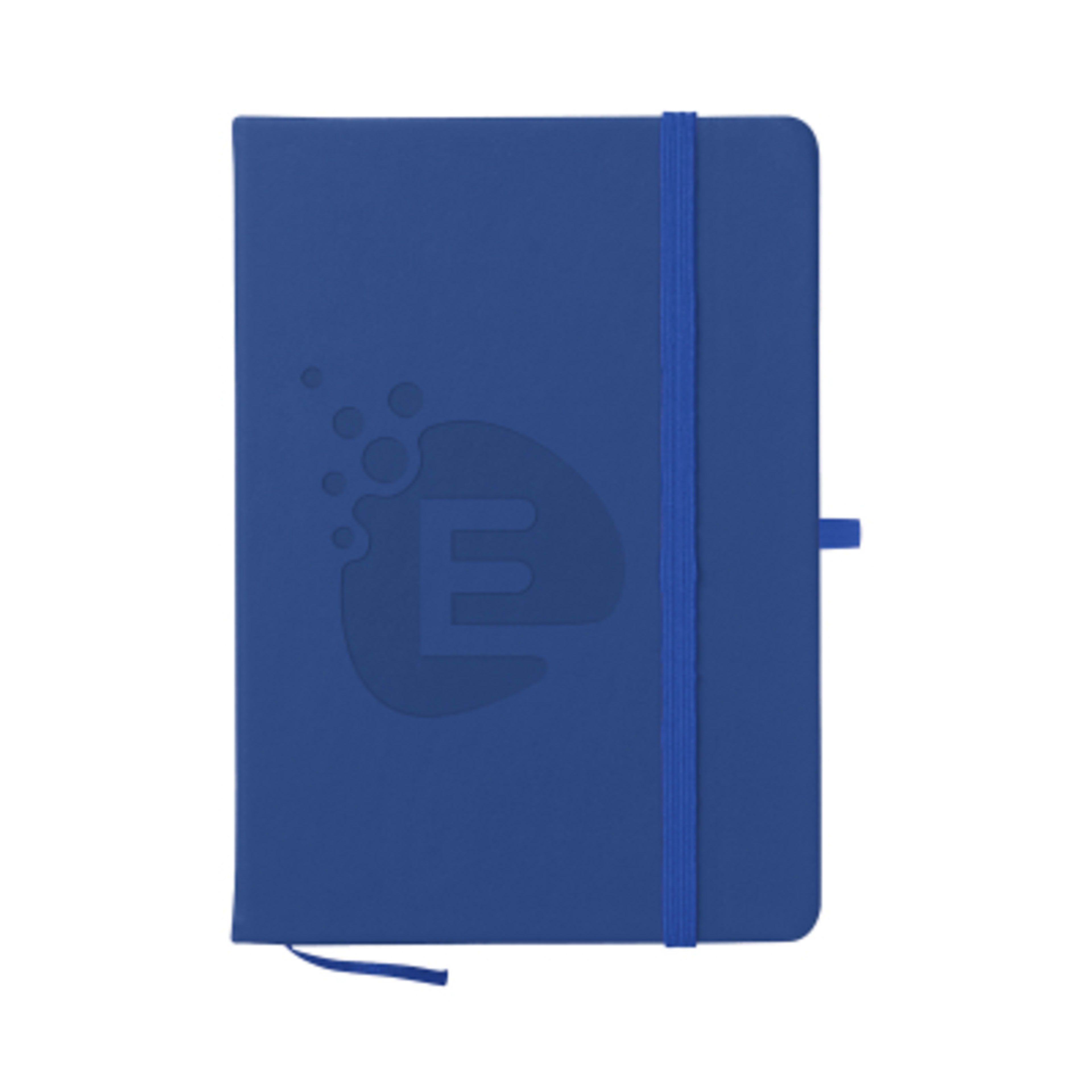 rPET Journal with Recycled Cover - 5 x 7 in - Blue - Deboss - product view 22