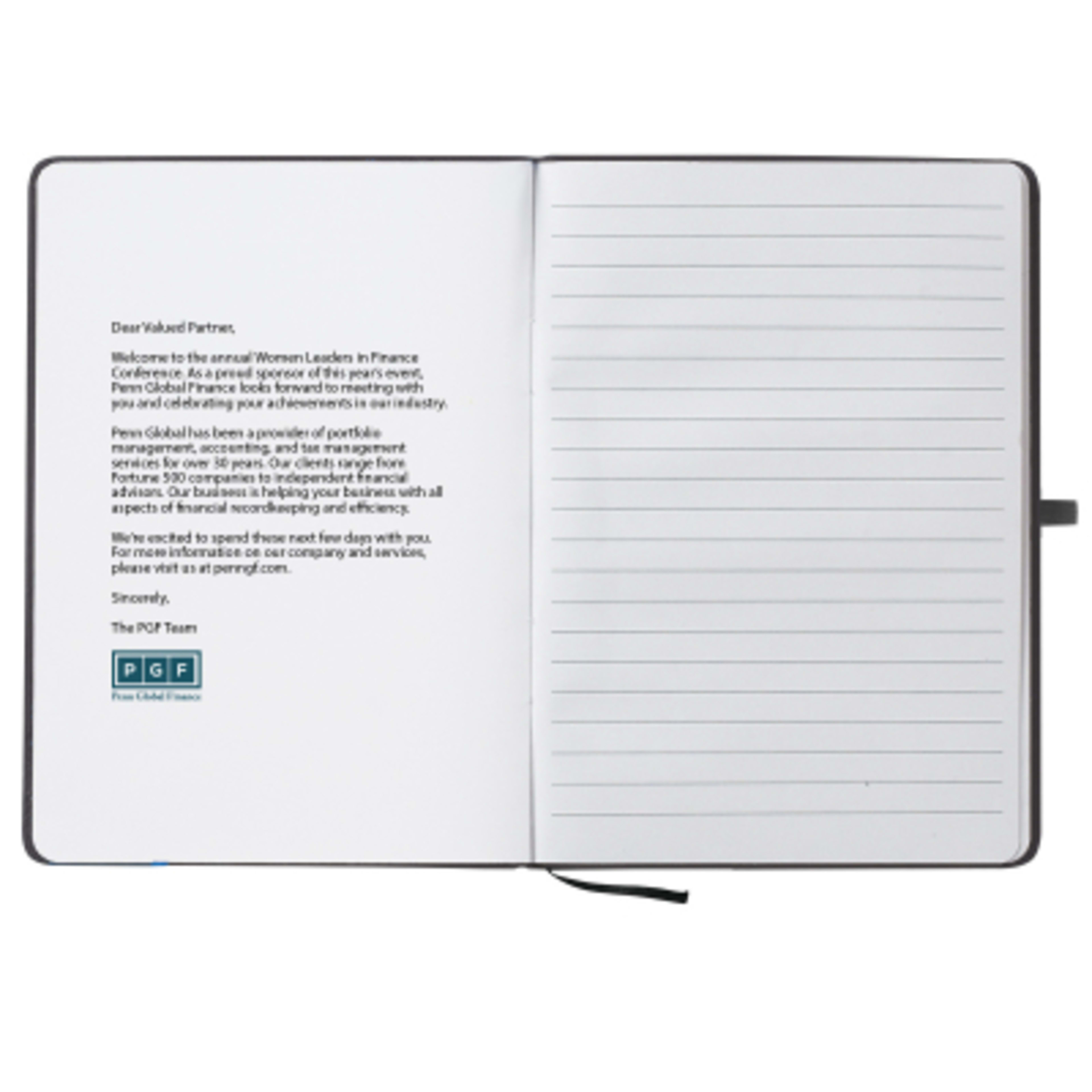 rPET Journal with Recycled Cover - 5 x 7 in - Black - Insidecover Optional Padprint - product view 25
