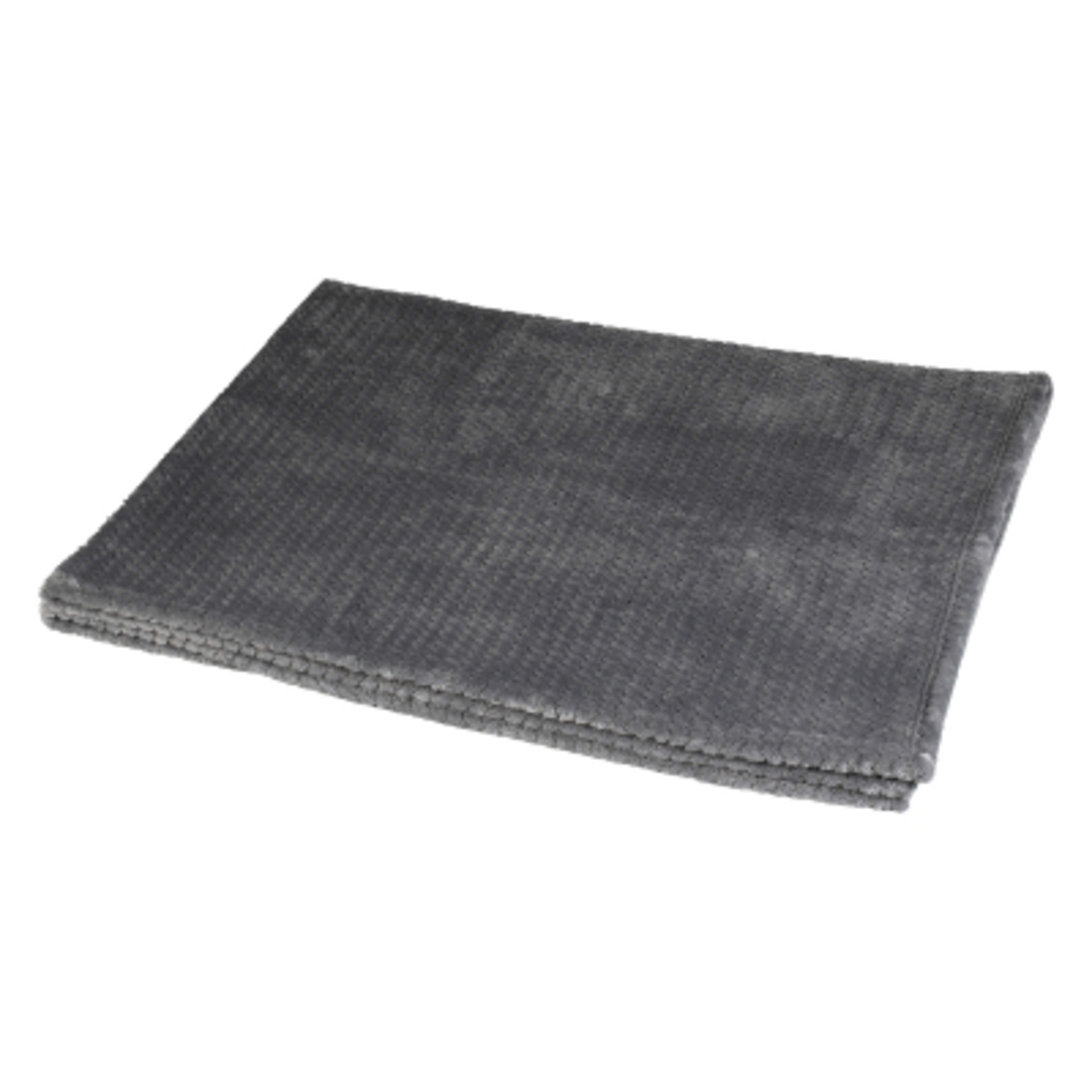 Plush Blanket Polyester Super Soft - 55 x 60 in - Gray - Inset - product view 5