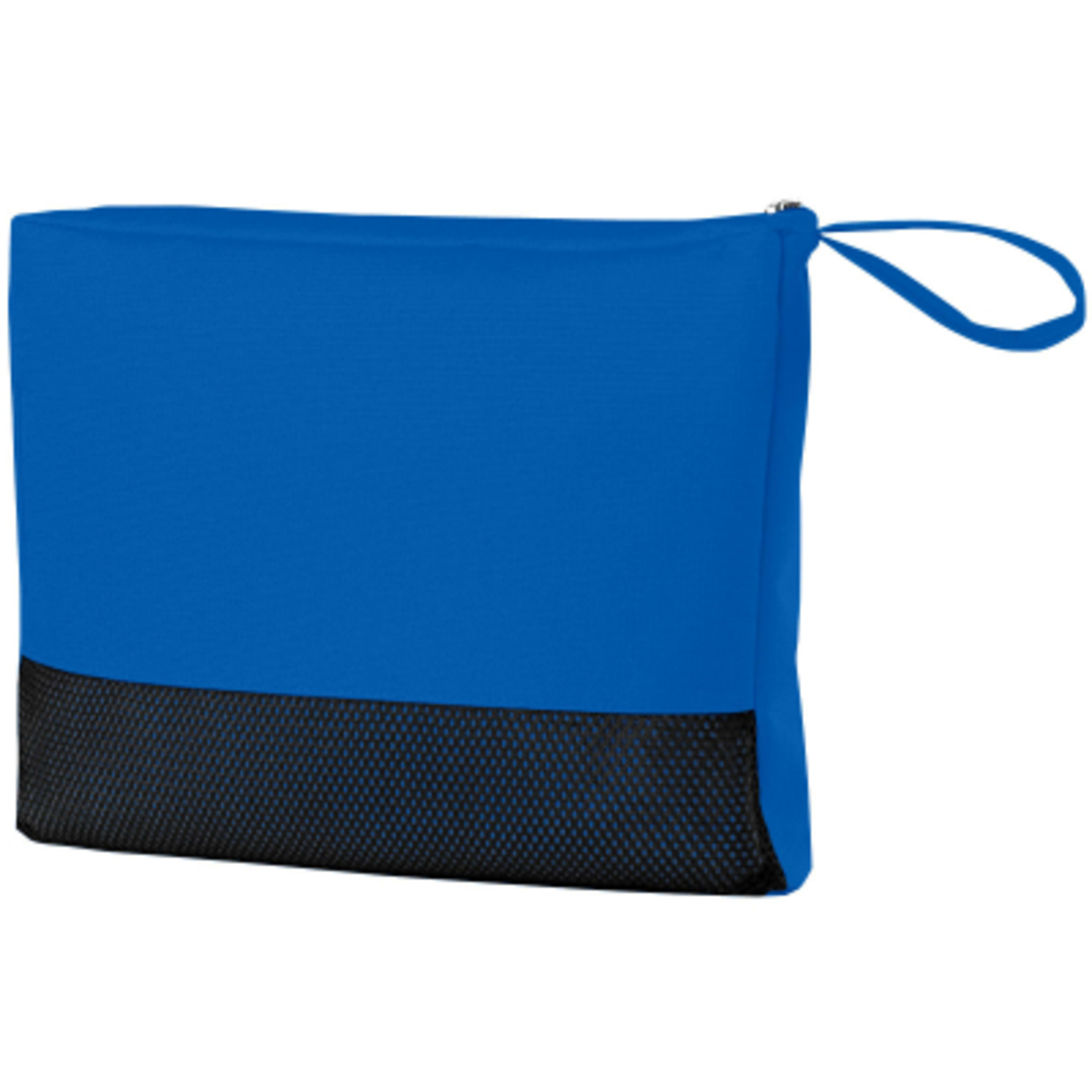 Travel Blanket with Zippered Mesh Bag - 43 x 60 in - Royal - Bag - product view 2