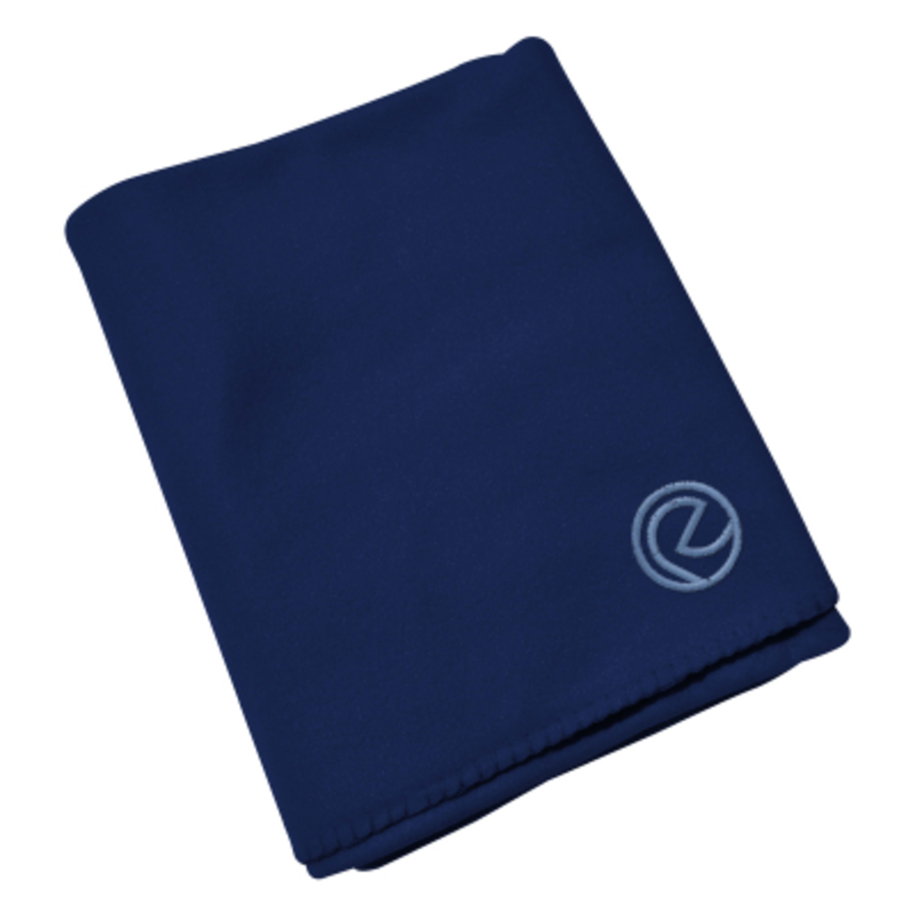 RPET Fleece Stadium Blanket Recycled Polyester - 60 x 50 in - Navy - Embroidery - product view 1