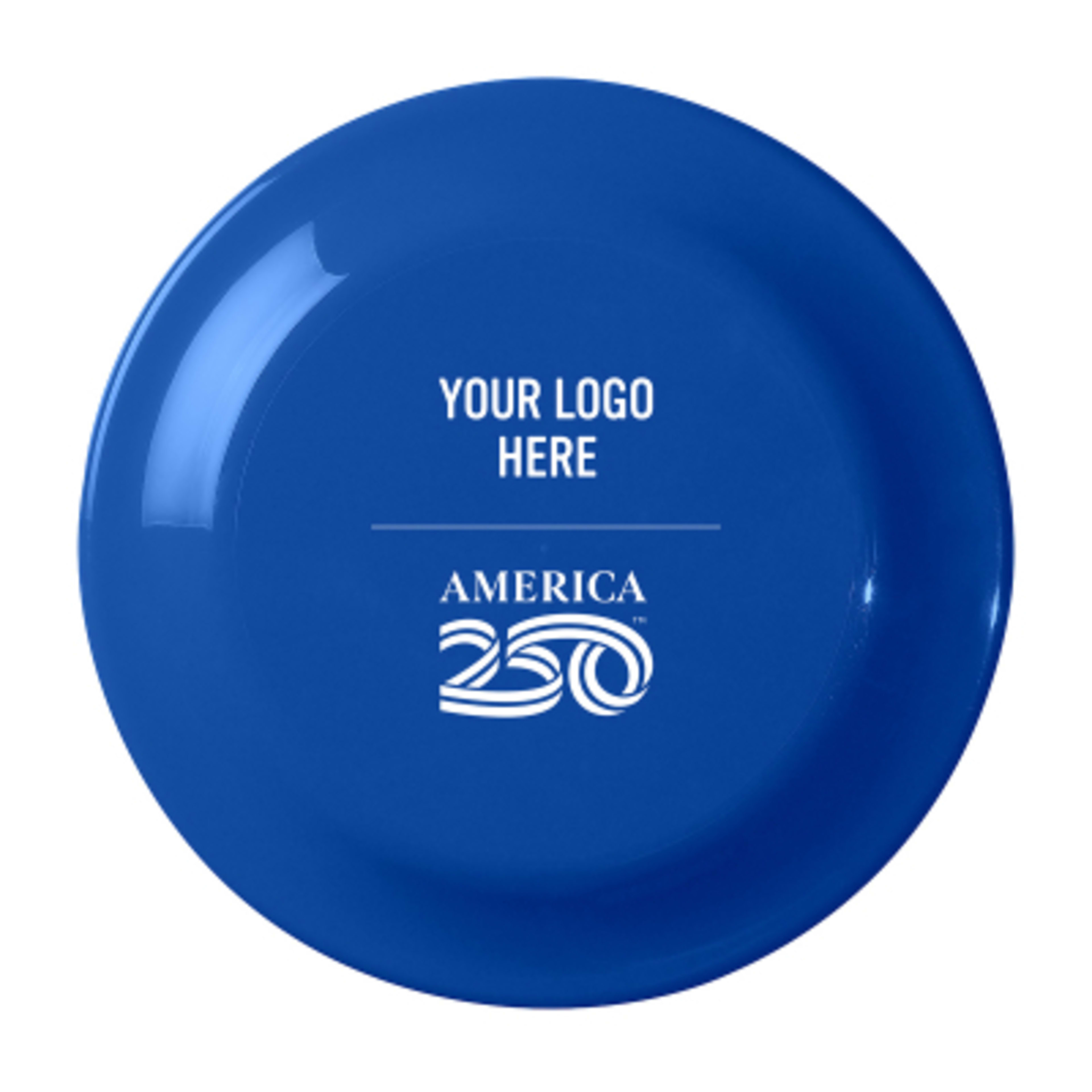 America250™ Large Flying Disc Recycled Material - 9.5 in - Group Shot - promotional product with custom logo