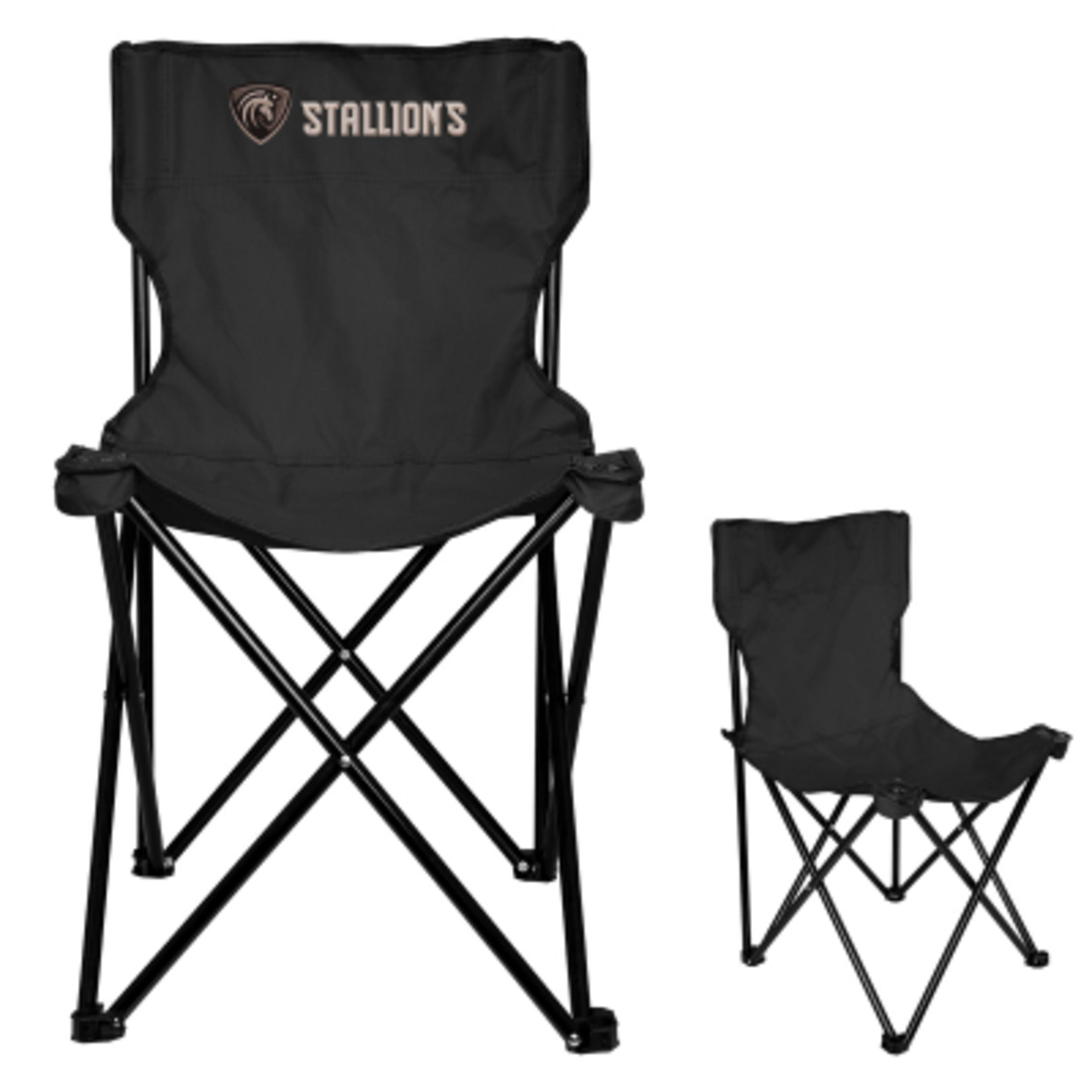 RPET Folding Chair with Carrying Bag Recycled - 18.9 x 31.5 x 18.9 in - Black - Colorbrite - product view 1