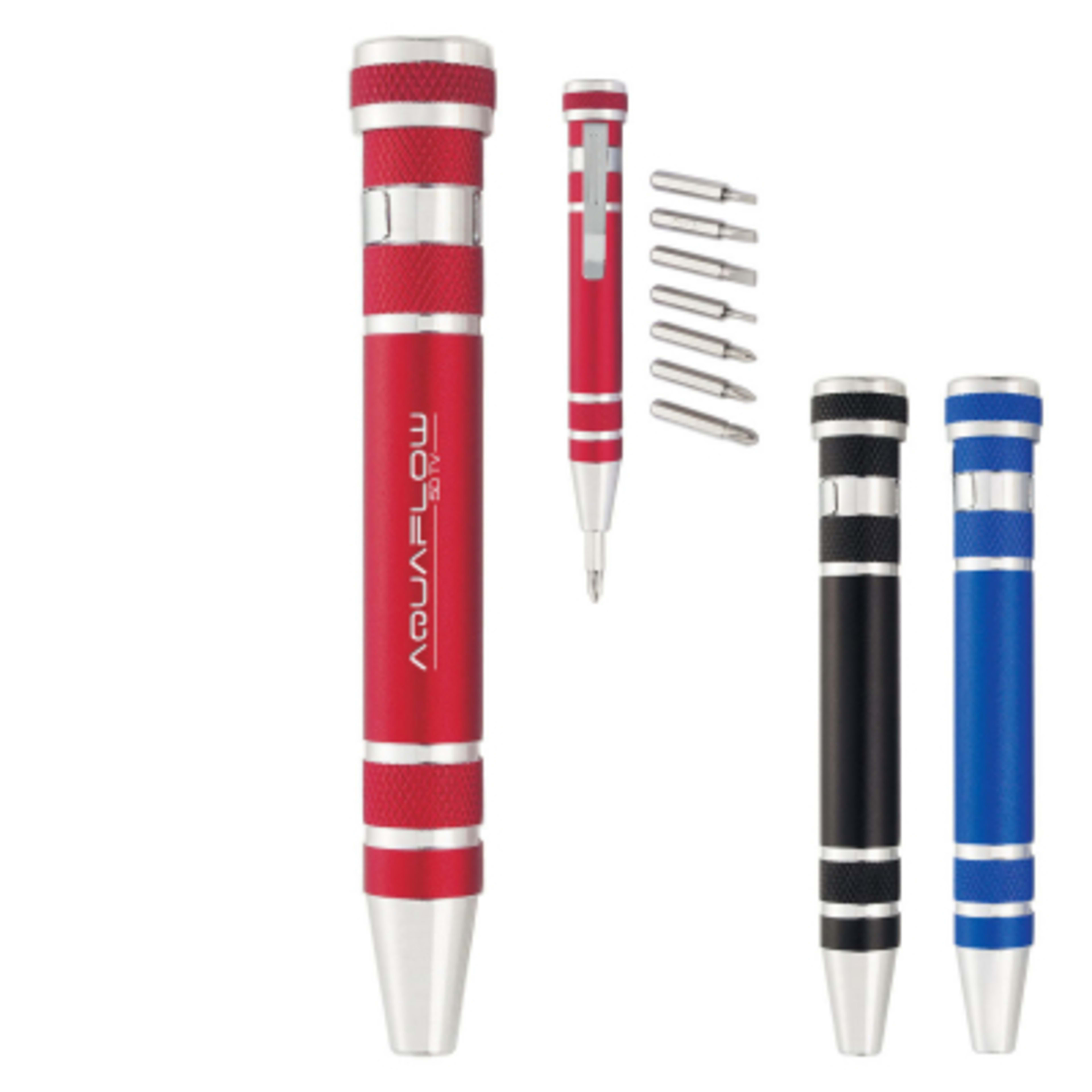 Aluminum Multi-Tool Kit with 8 Screwdriver Bits - 4.25 in - Group Shot - product view 2