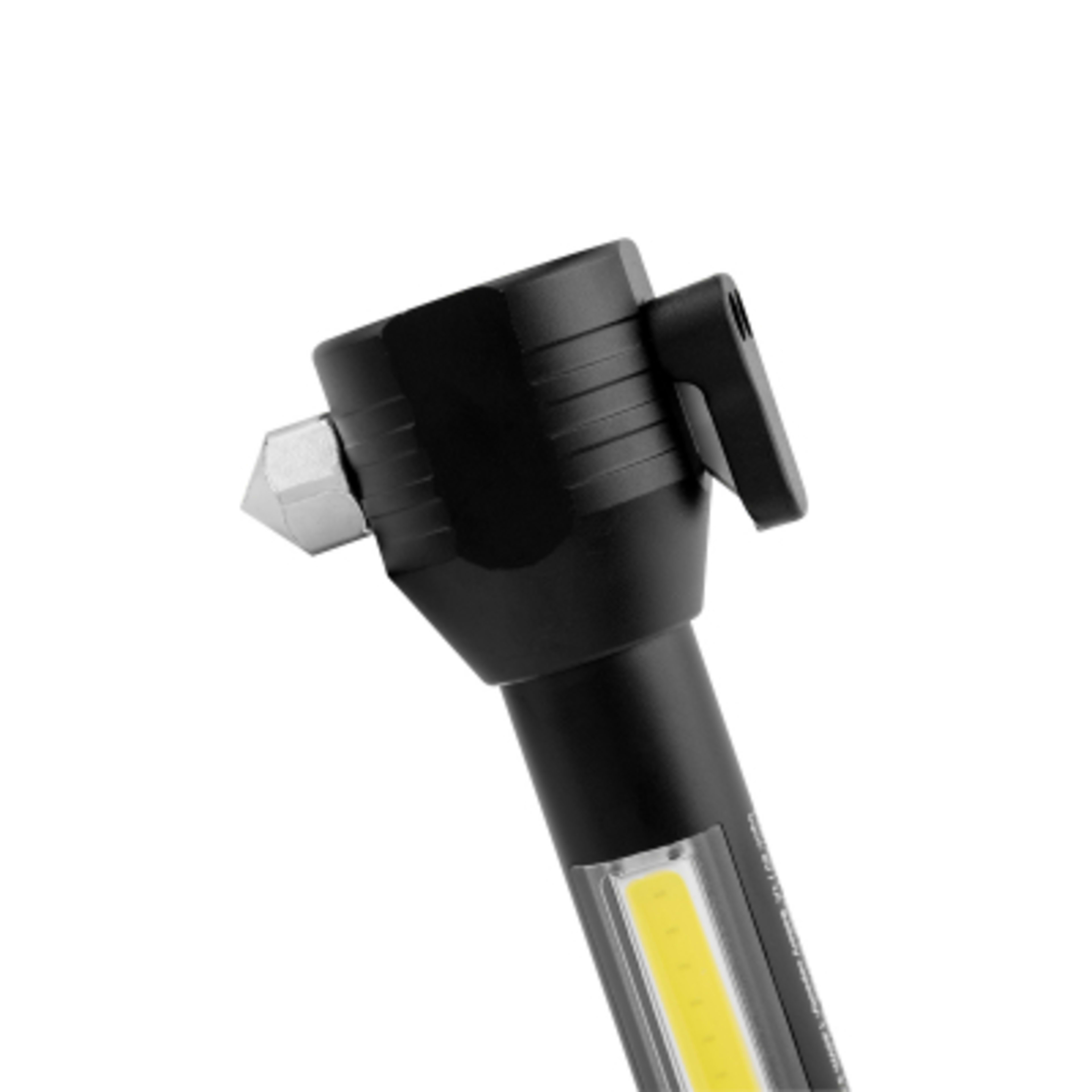 Rechargeable COB Safety Tool with Glass Breaker - 5 in - Black - Front - product view 3