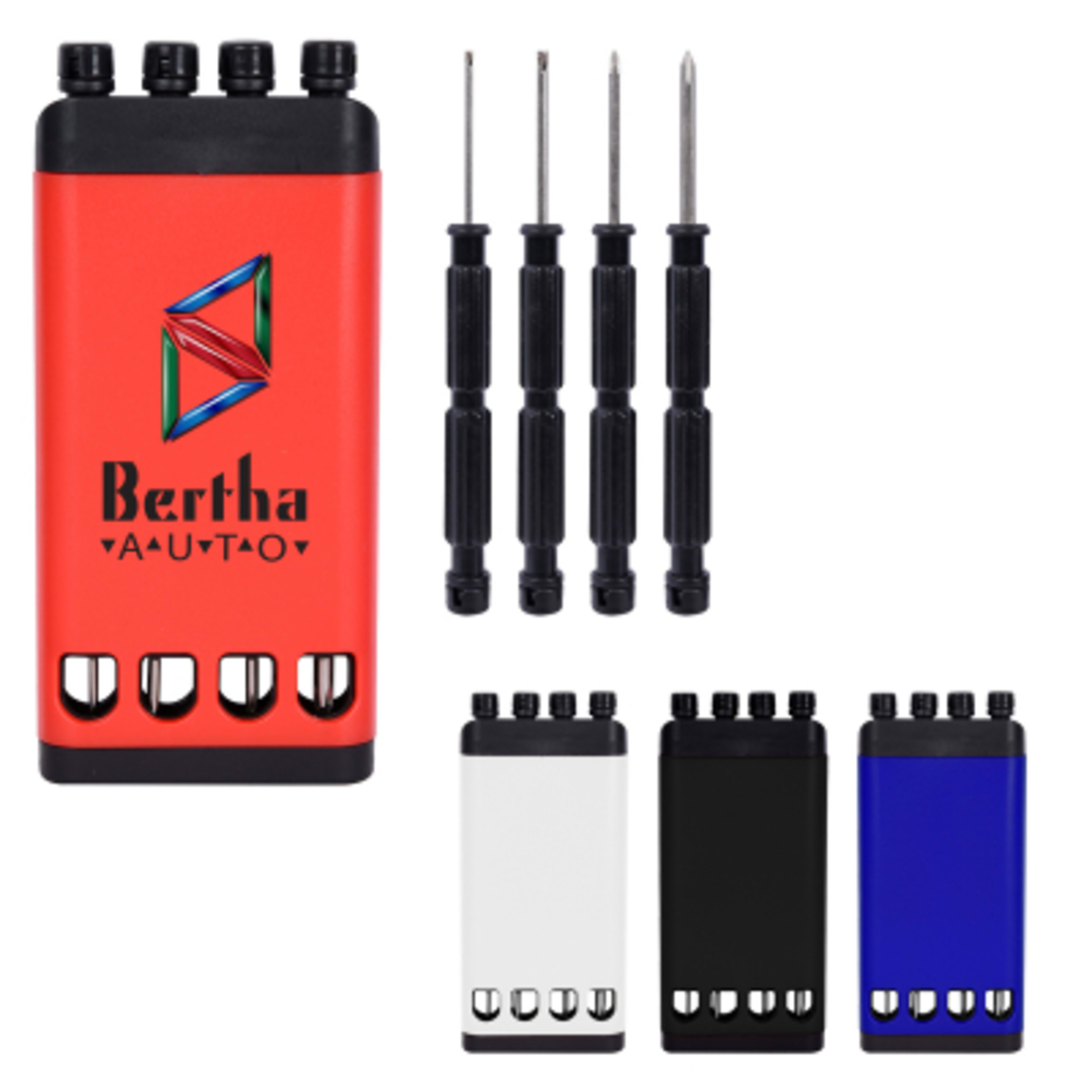 Mini Screwdriver Set 4-Piece Tool Kit - 4 in - Group Shot - product view 5