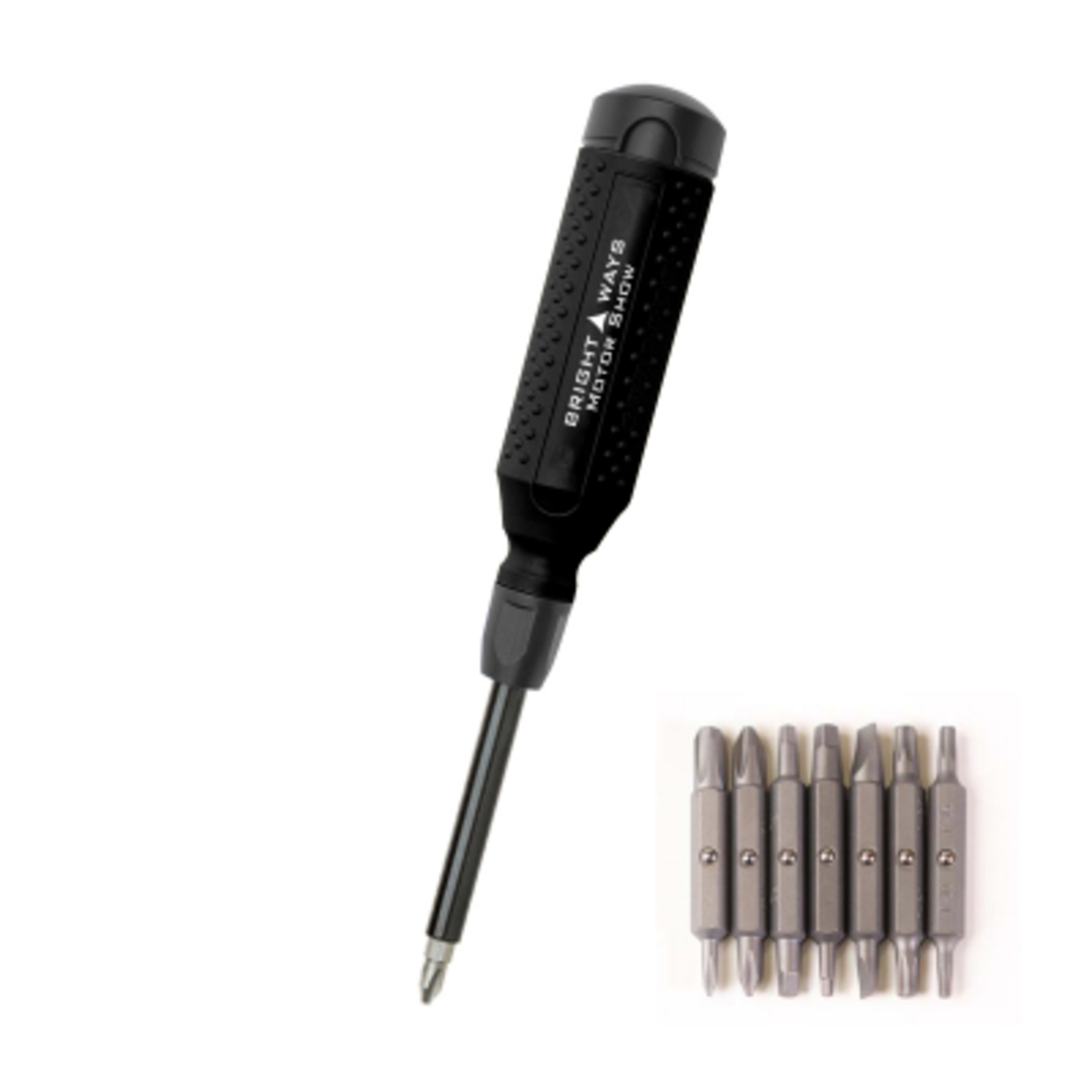 Multi-Bit Screwdriver 15-in-1 S2 Steel - 8.74 in - Black/Gray - Padprint - product view 1