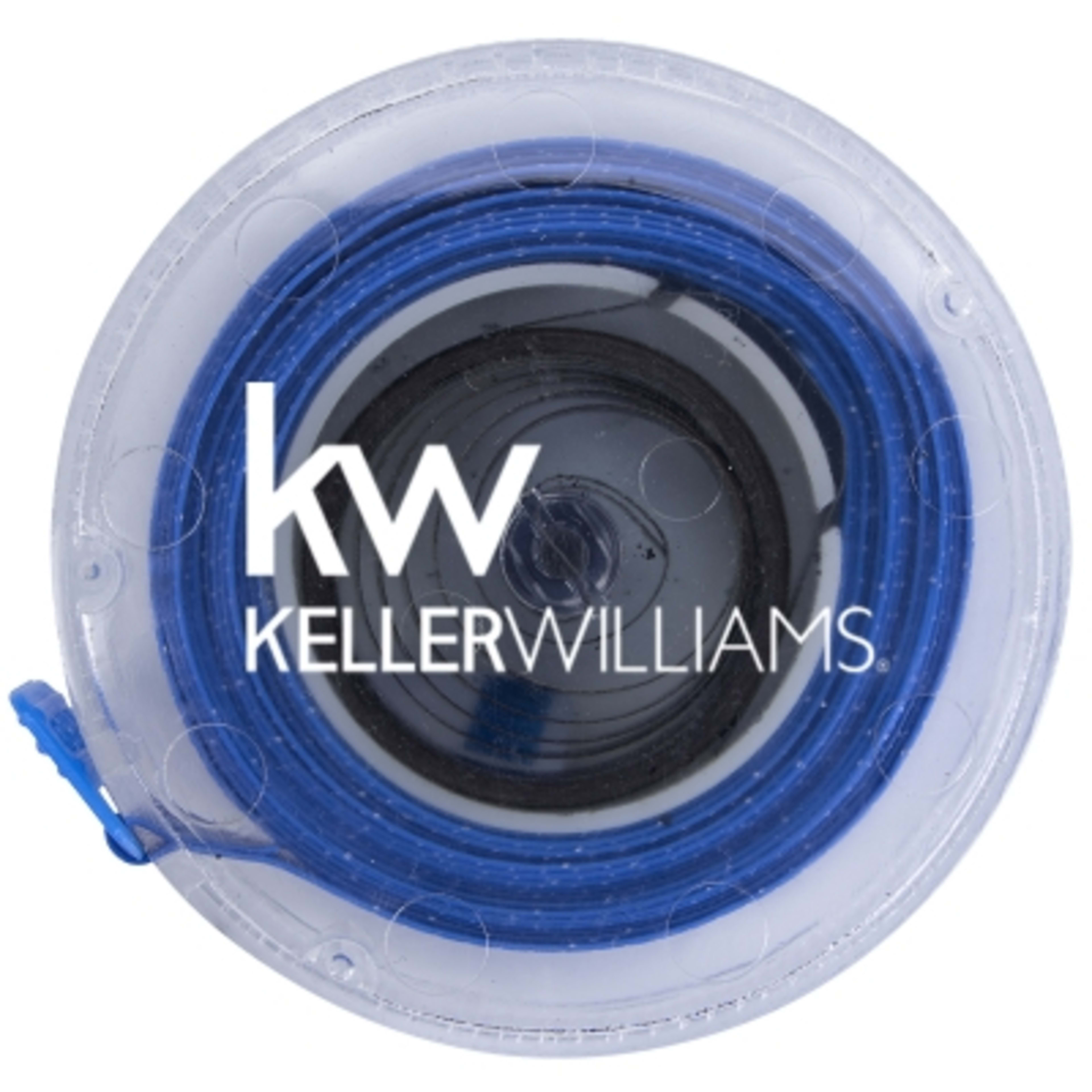 Transparent Tape Measure with Push Button - 5 ft - Clear/Blue - Silkscreen - product view 2