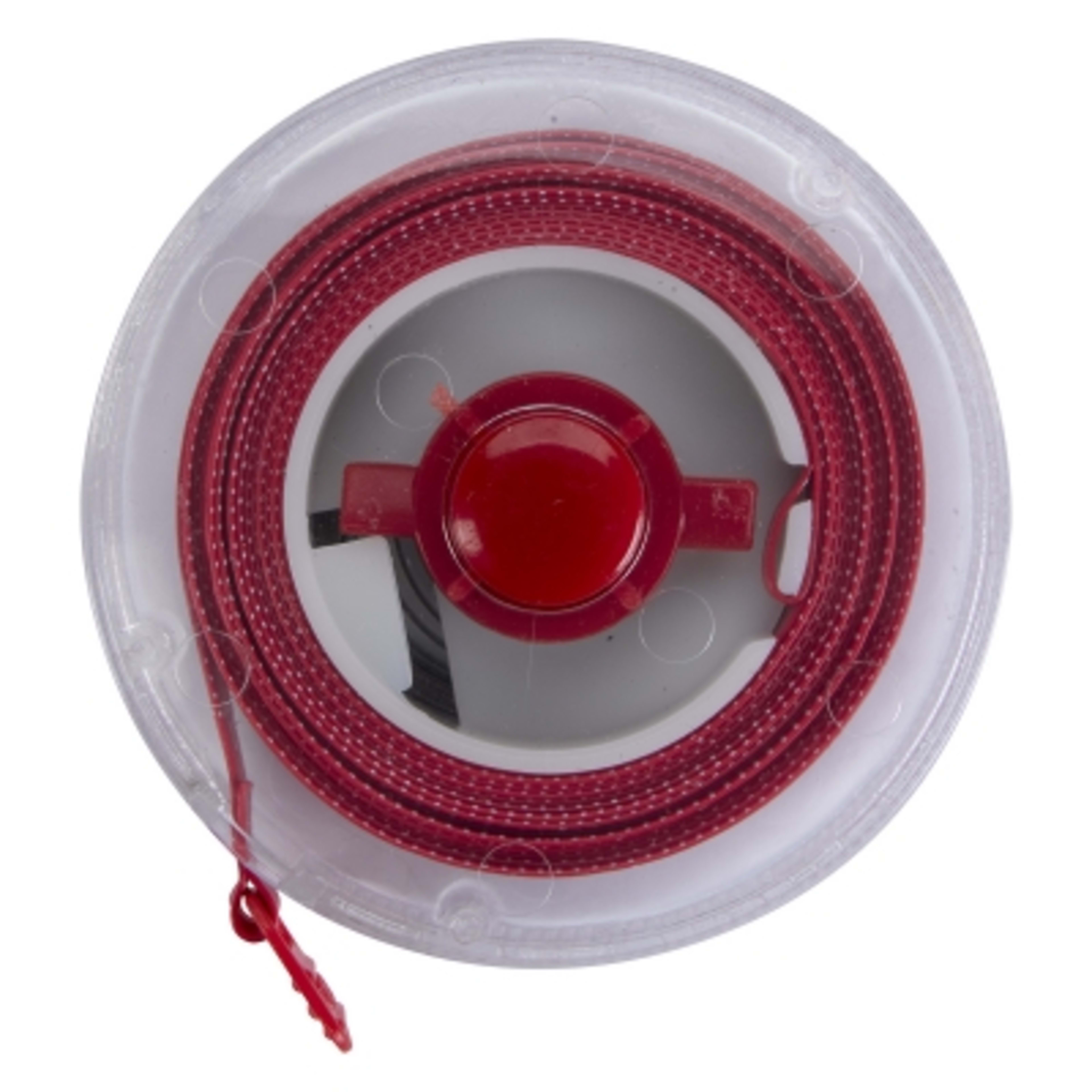 Transparent Tape Measure with Push Button - 5 ft - Clear/Red - Back - product view 4