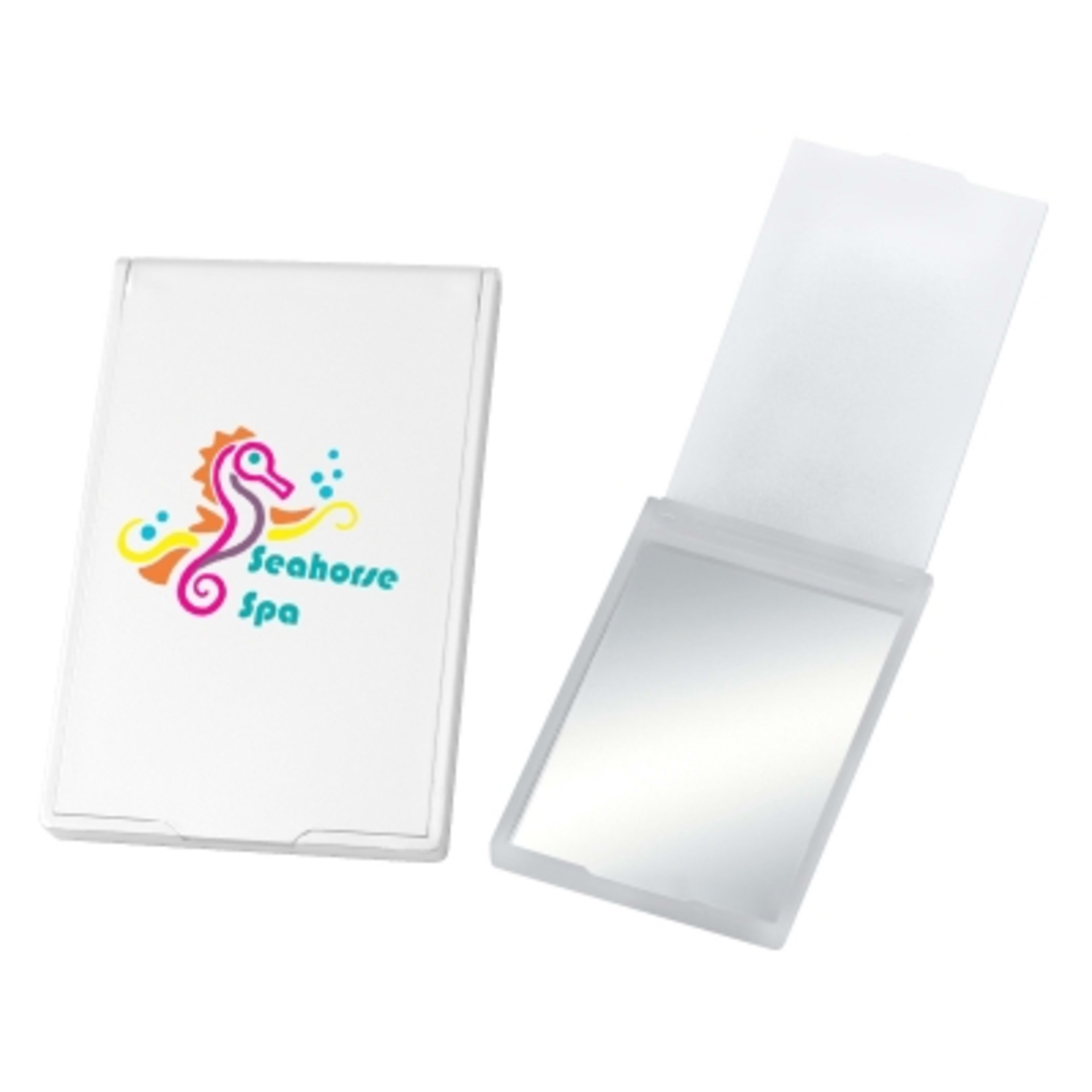 Travel Mirror with Flip Stand - 2 x 3.25 in - White - Digibrite - product view 1