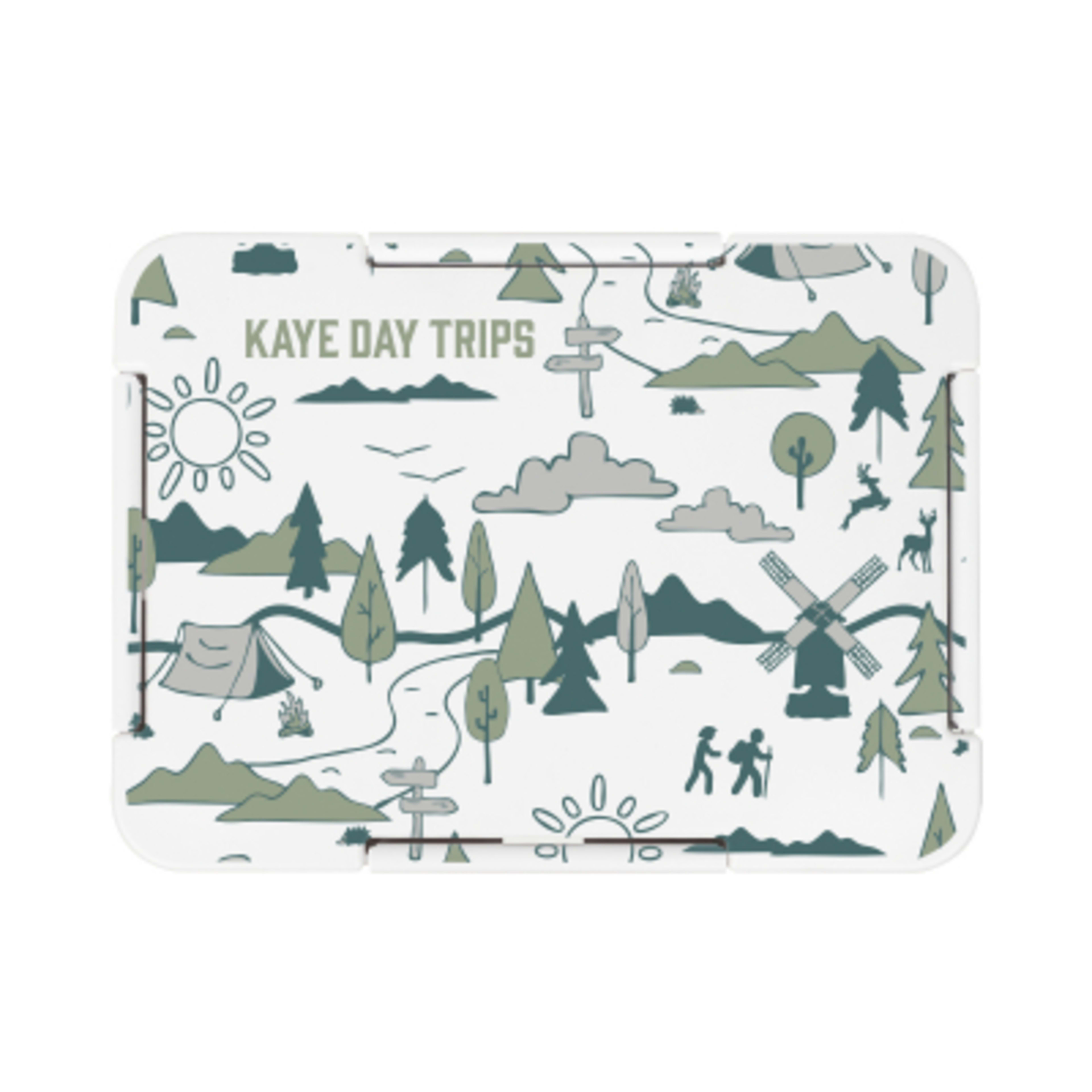 ABS Bento Box with Side Locks 3 Compartment - 9 x 7 in - White - Digibrite - product view 1