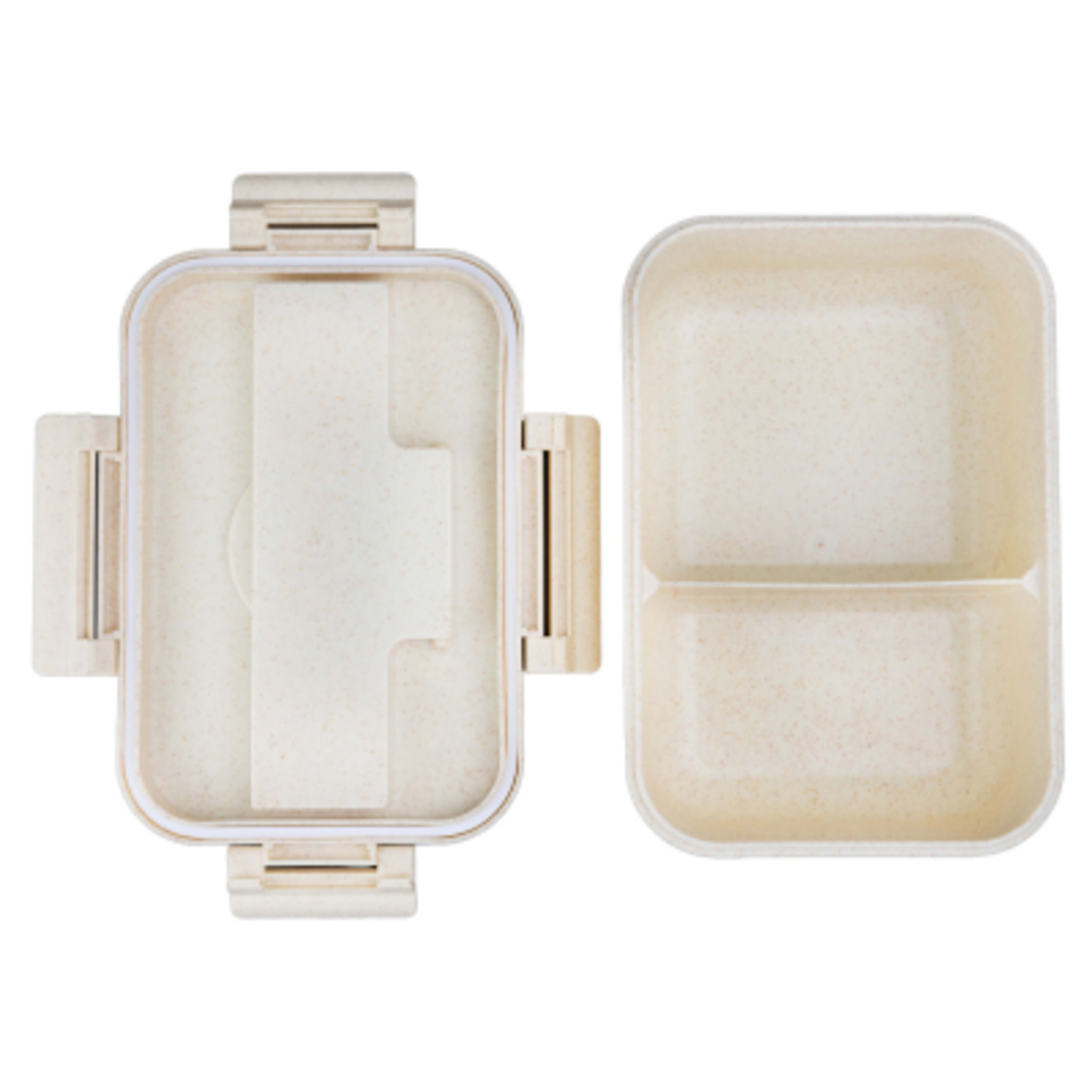 Bento Box with Plant-Based Finish - 8.5 x 5.75 x 3 in - NAT - Open - product view 4