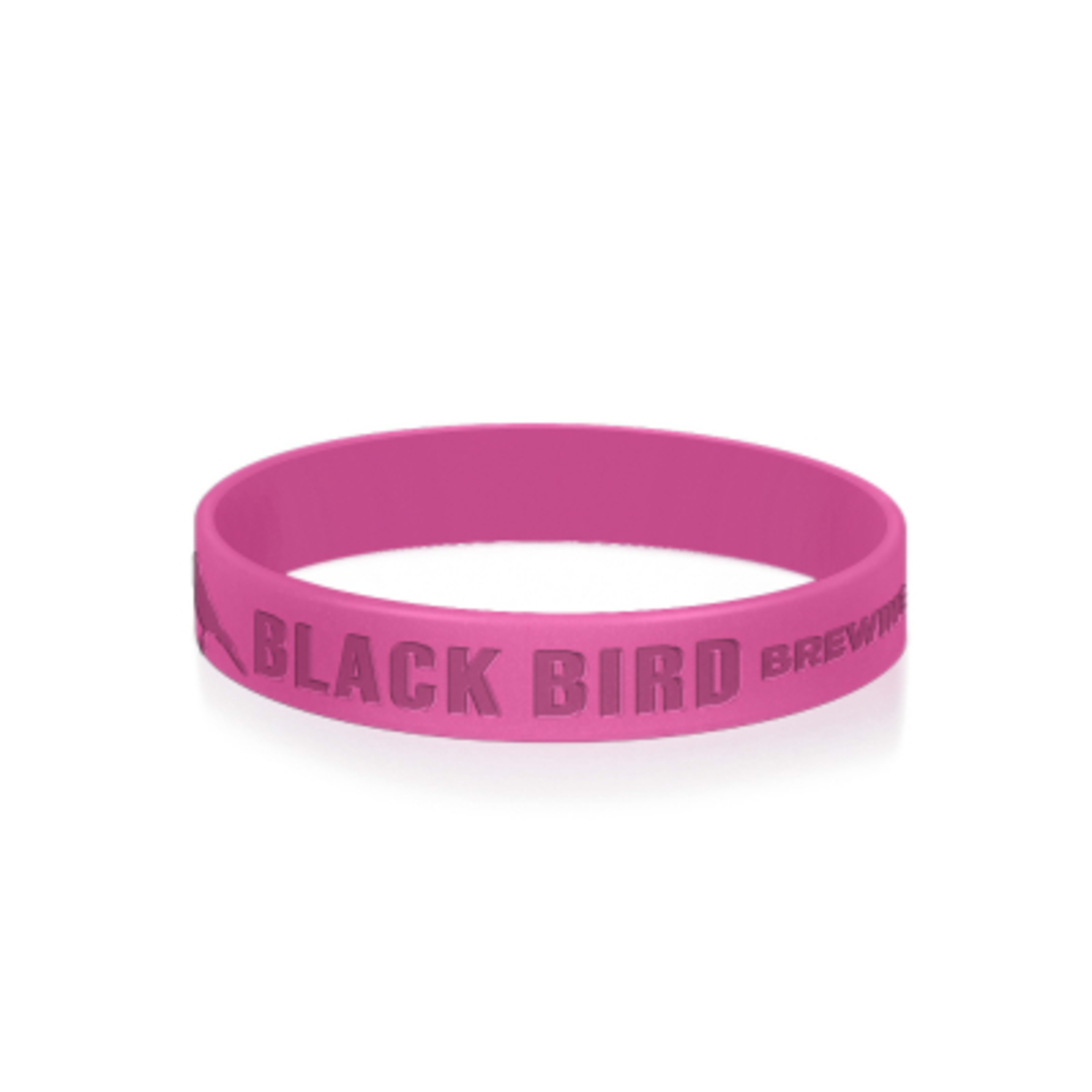 Glow-in-the-Dark Silicone Bracelet - 8 in (One Size) - Pink/GLO - Deboss - product view 14