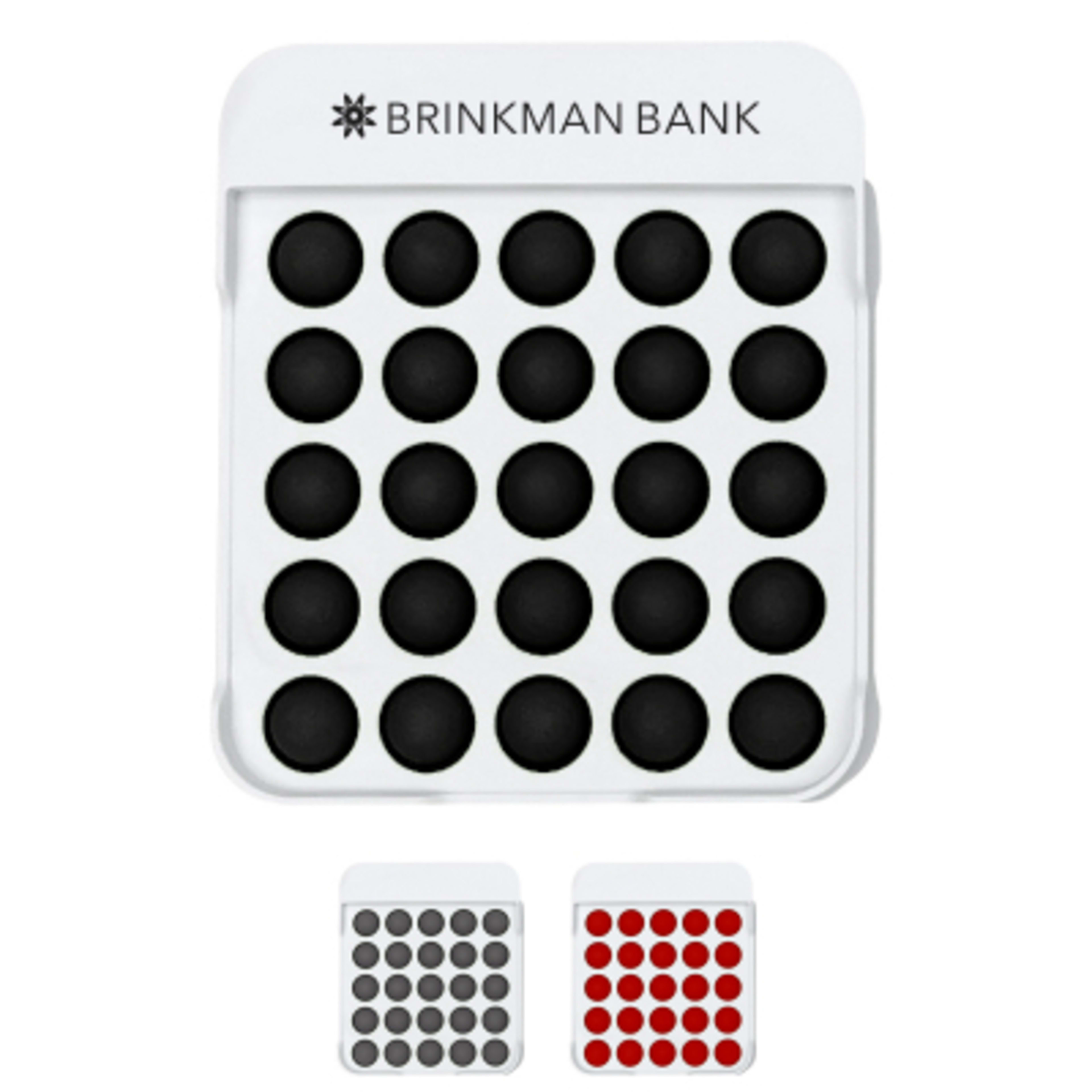 Push Pop Square Plastic Fidget Game - 5.25 x 5.25 in - Group Shot - promotional product with custom logo