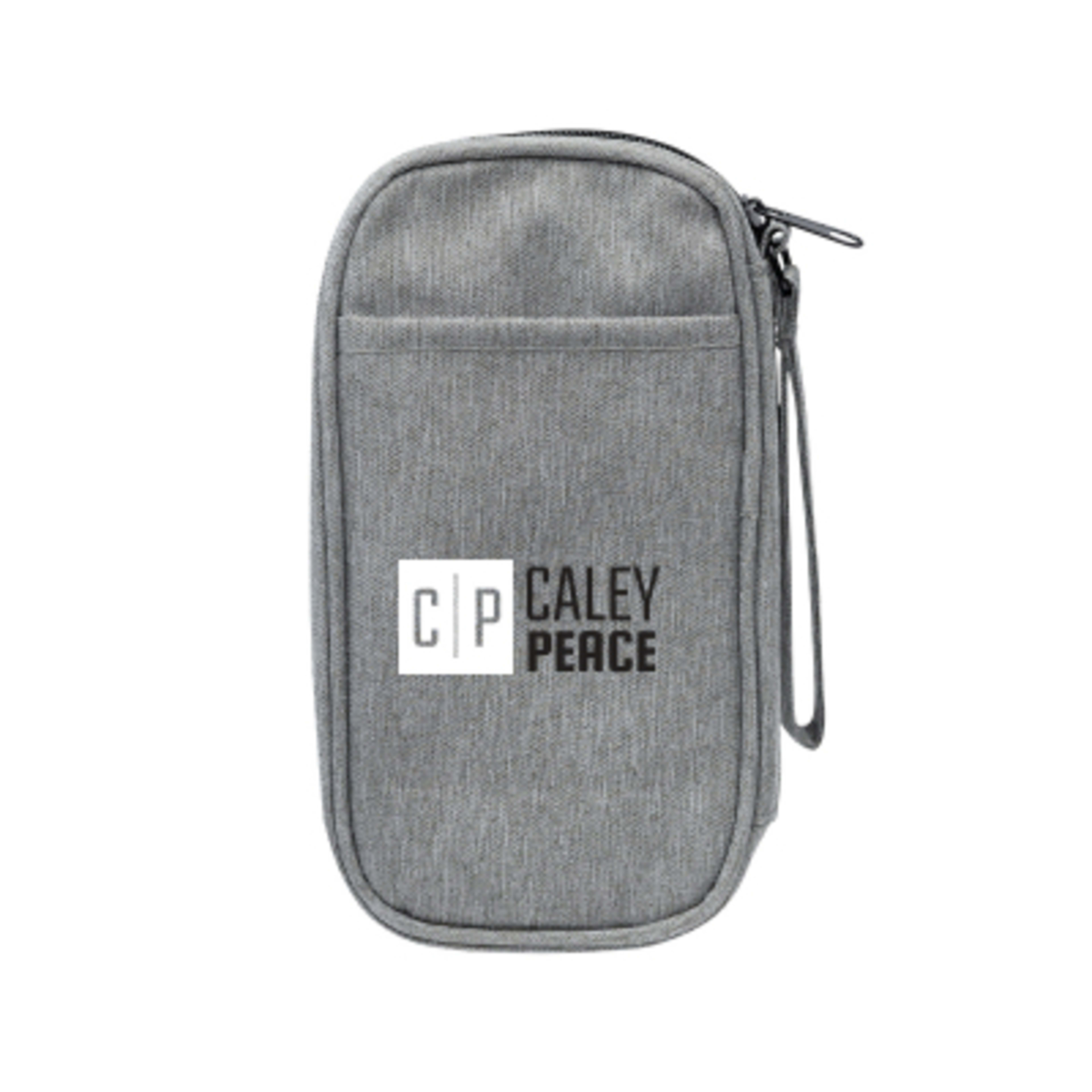 Tech Travel Organizer Recycled Polyester - 7.75 x 4 x 2 in - HEA/Gray - Colorbrite - product view 12