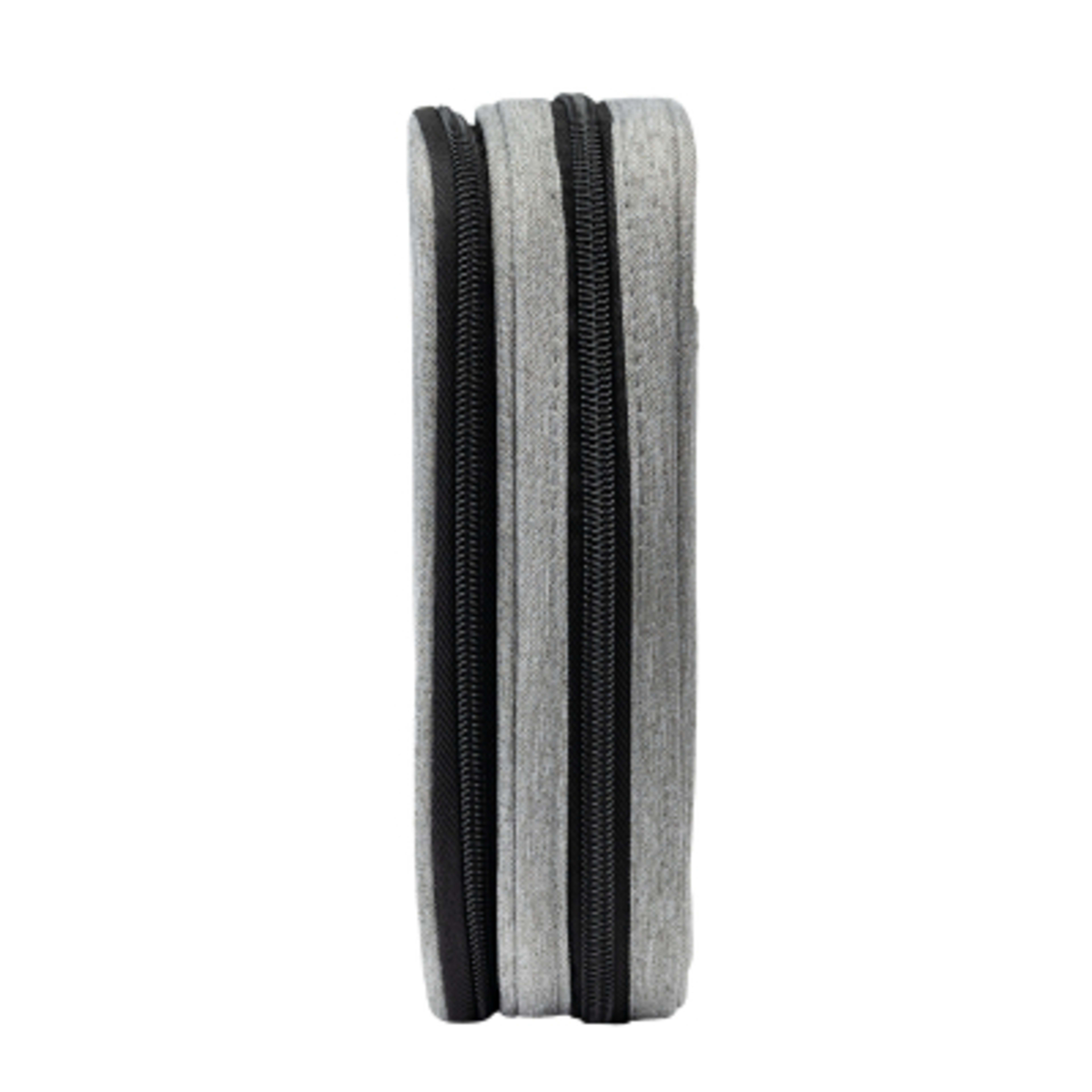 Tech Travel Organizer Recycled Polyester - 7.75 x 4 x 2 in - HEA/Gray - Side - product view 8