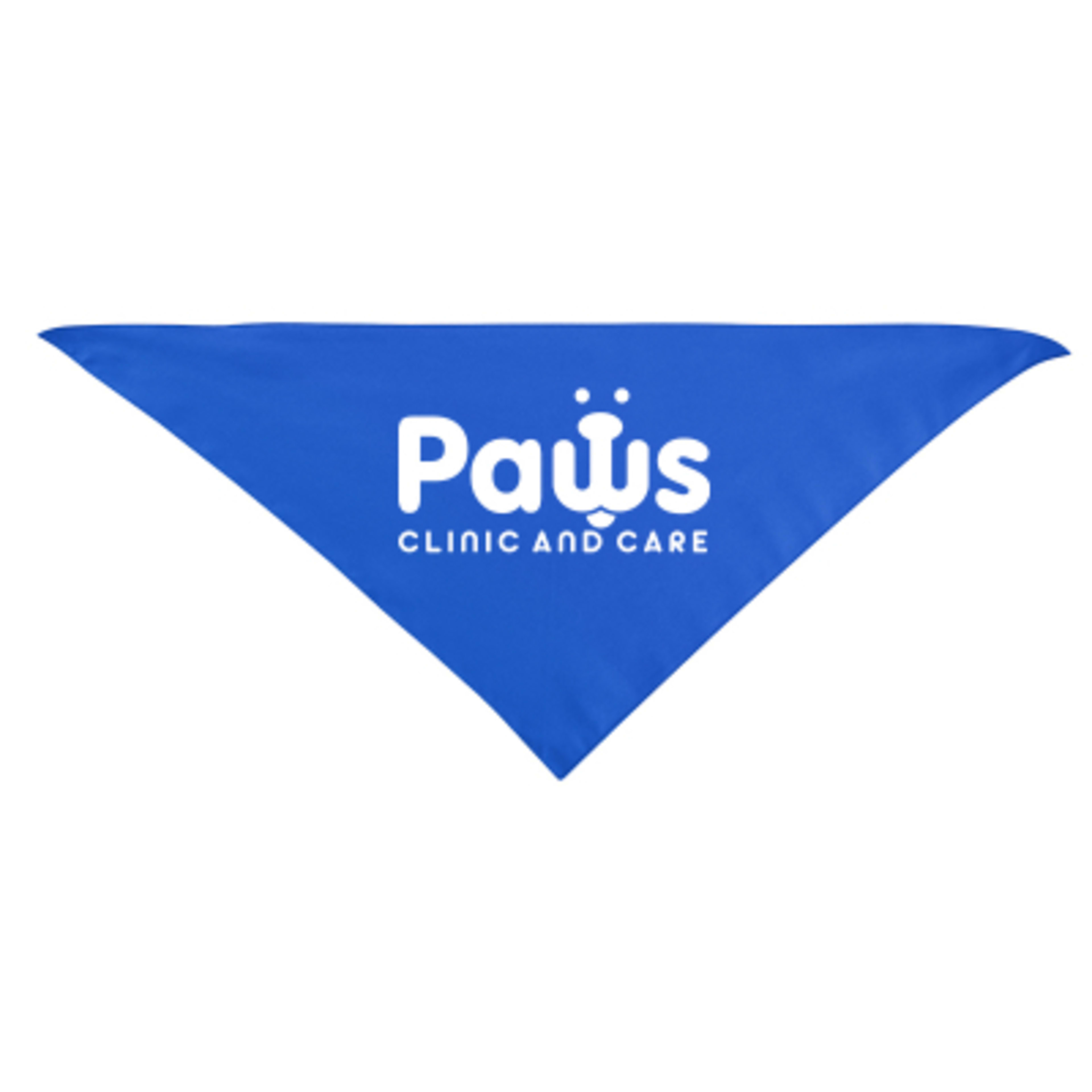 Pet Bandana Triangle Recycled Polyester Large - 26.5 x 13 in - Blue - Silkscreen - promotional product with custom logo