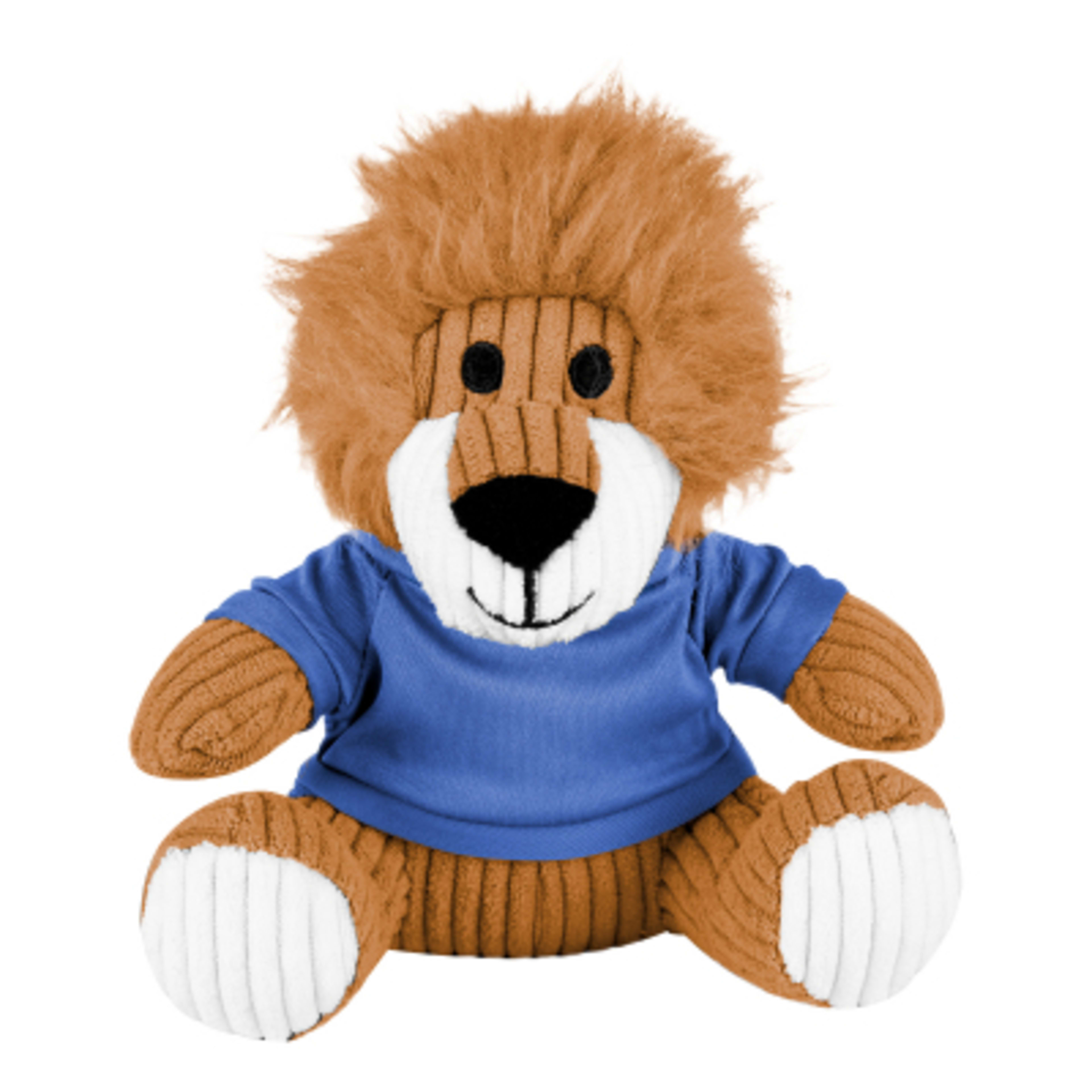 Corduroy Lion Plush Toy with Custom Apparel - 6 in - Brown/White - Shirt - product view 4
