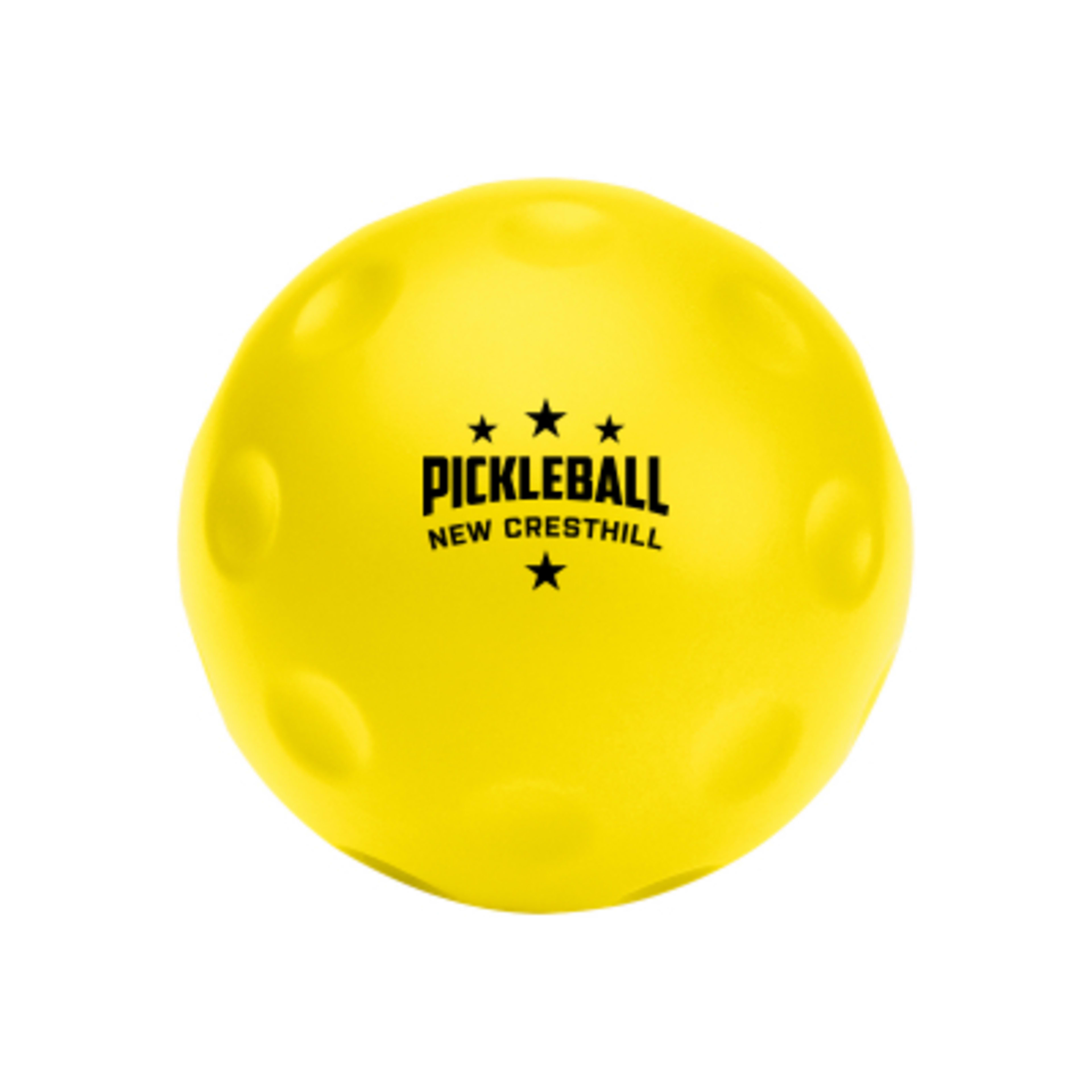 Custom Pickleball Stress Ball Foam Reliever - 2.5 in - Yellow - Padprint - product view 2