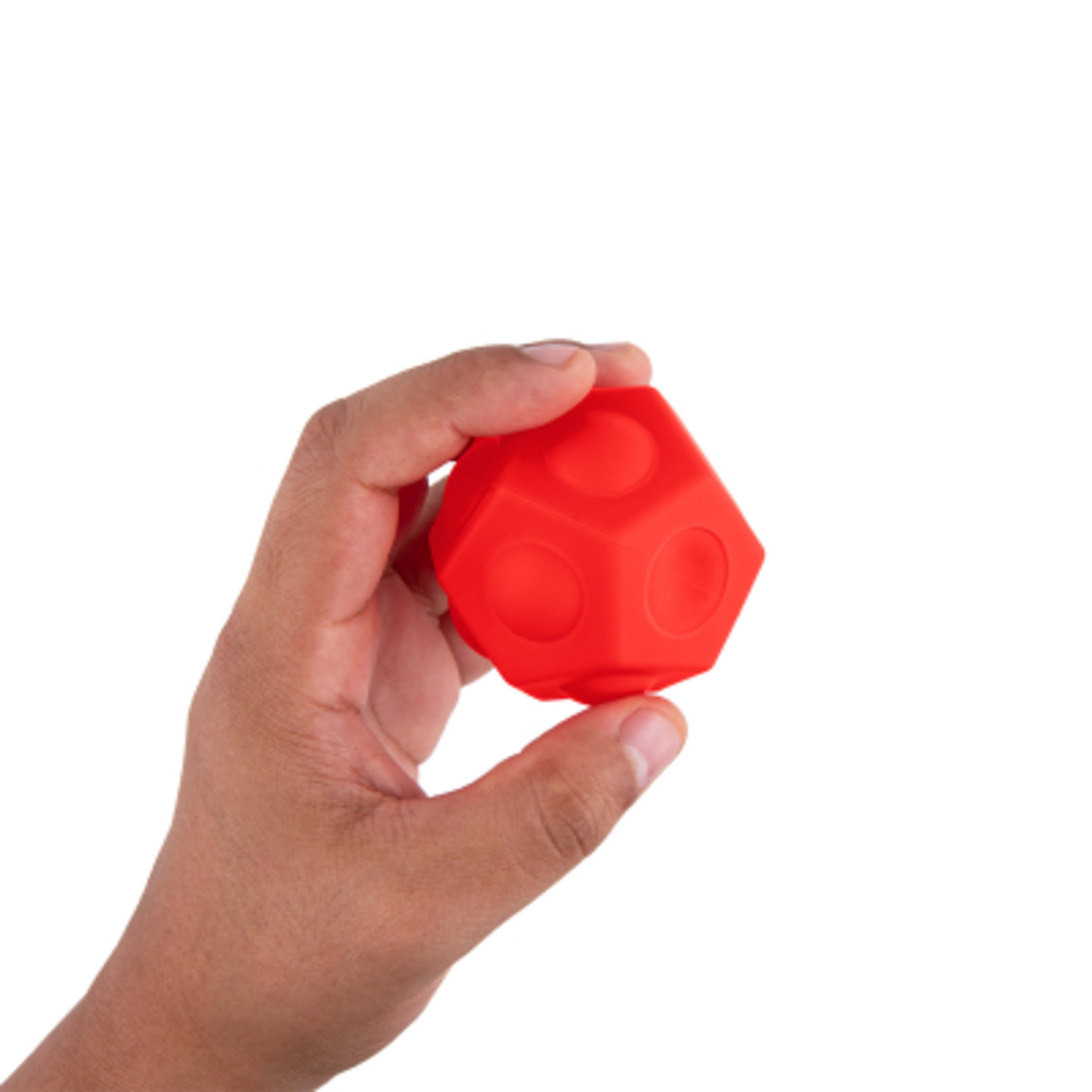 Silicone Push Pop Bubble Ball Fidget Toy - 2.25 in - Red - Push Pop - product view 11