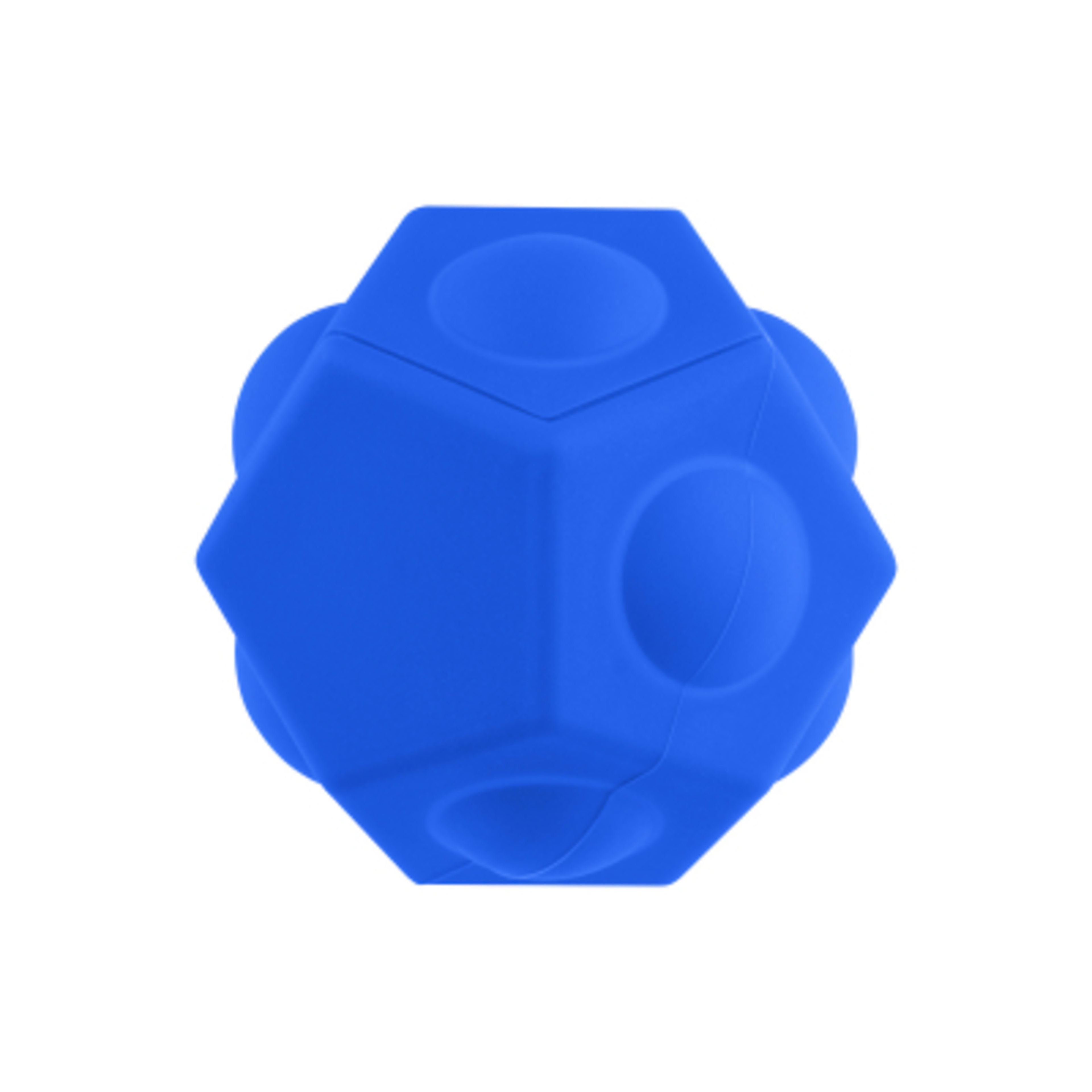 Silicone Push Pop Bubble Ball Fidget Toy - 2.25 in - Blue - Angle - product view 5