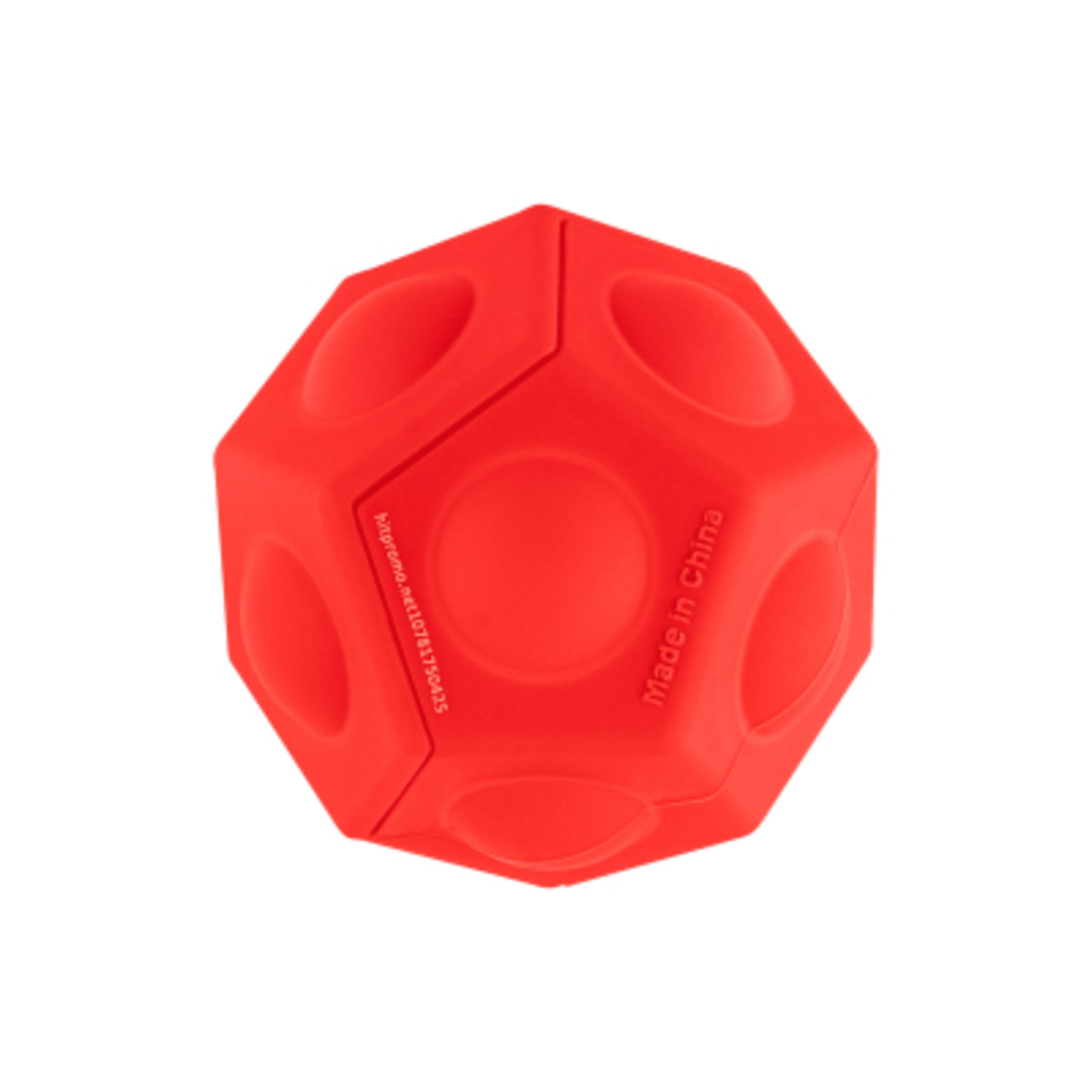 Silicone Push Pop Bubble Ball Fidget Toy - 2.25 in - Red - Back - product view 10