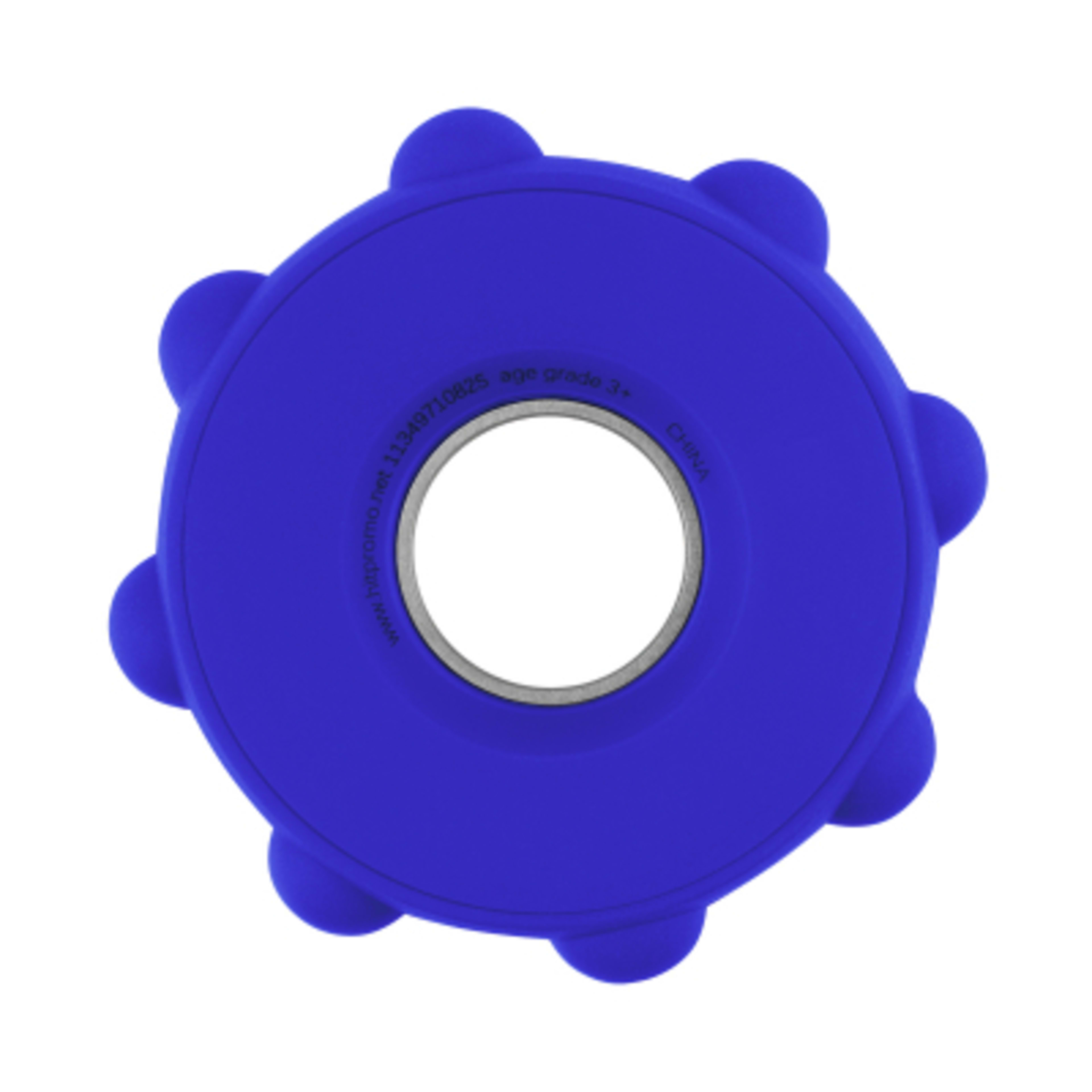 Silicone Push Pop Spinner Fidget Toy - 2 in Diameter - Blue - Back - product view 3