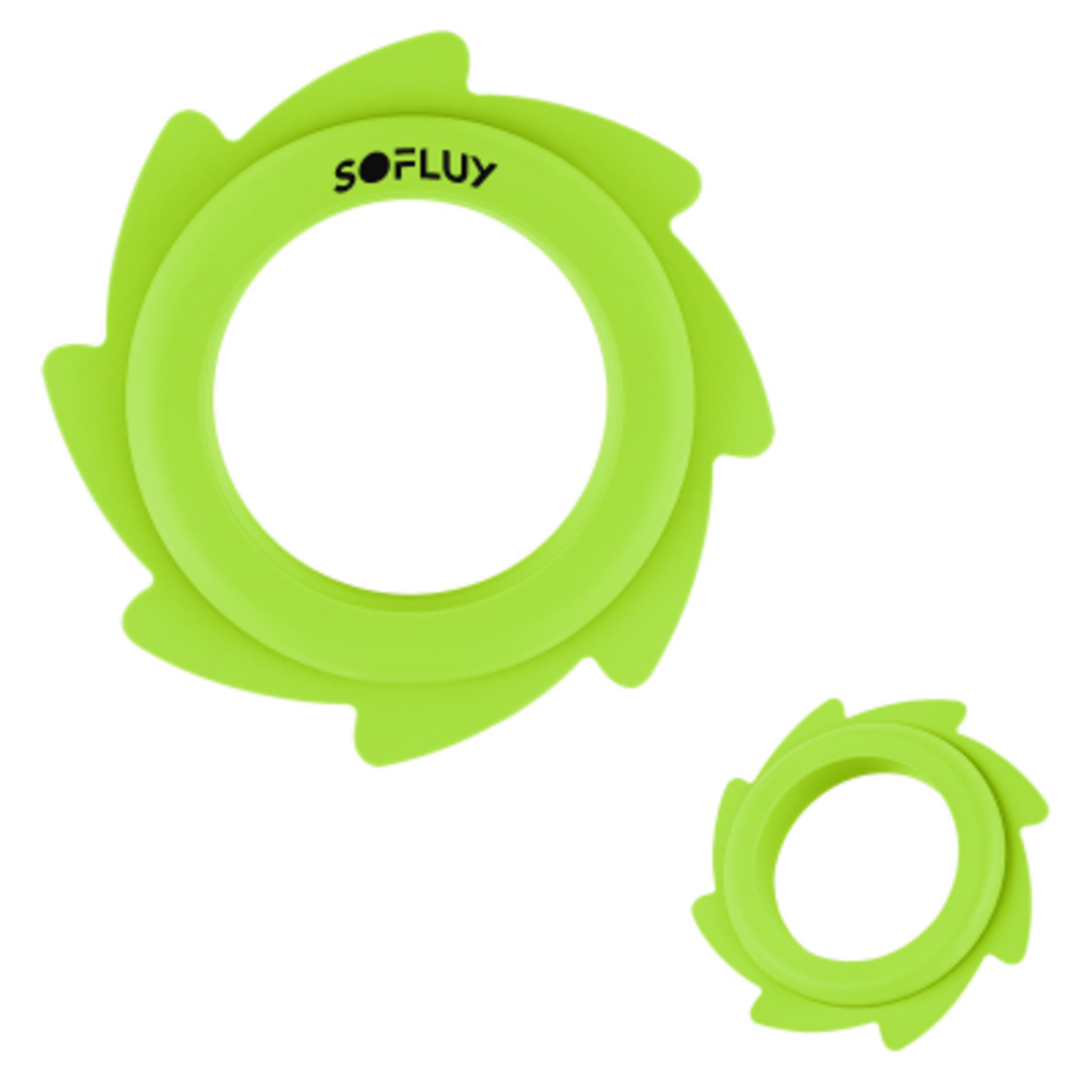Hydro Flying Disc Bracelet Water Toy - 5.5 in - Lime - Silkscreen - product view 1
