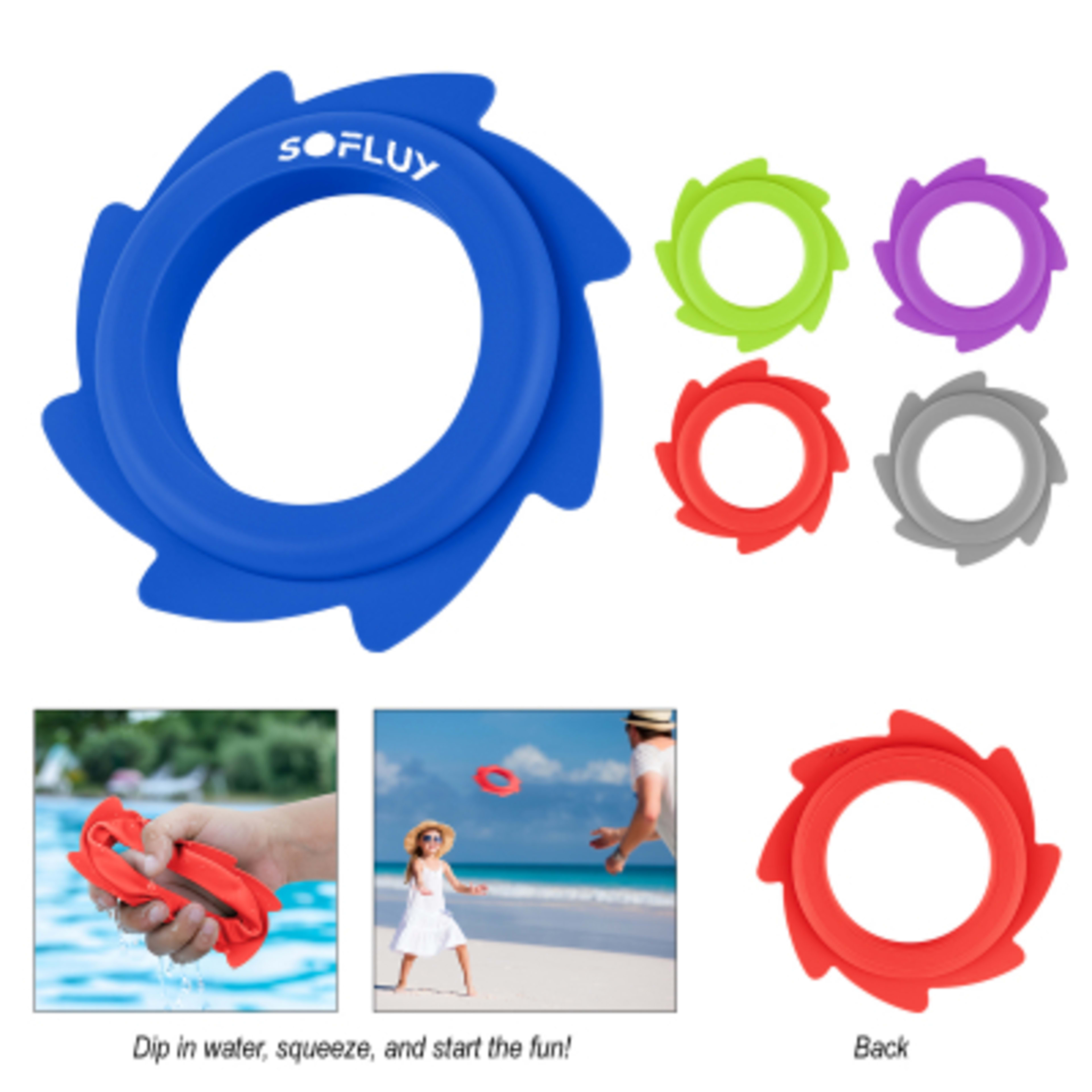 Hydro Flying Disc Bracelet Water Toy - 5.5 in - Group Shot - product view 2