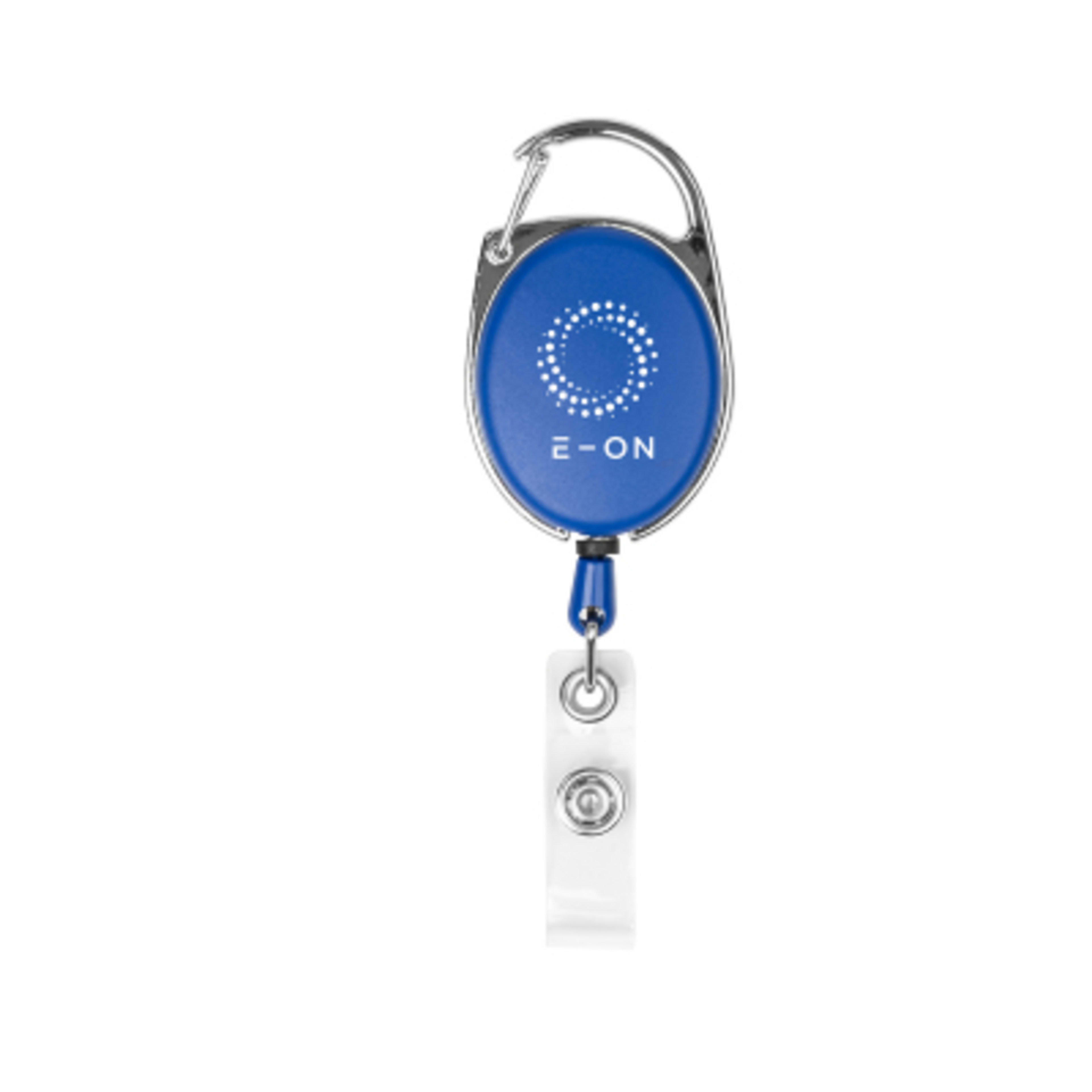 Retractable Badge Holder with Carabiner Clip - 35 in - Royal - Padprint - promotional product with custom logo