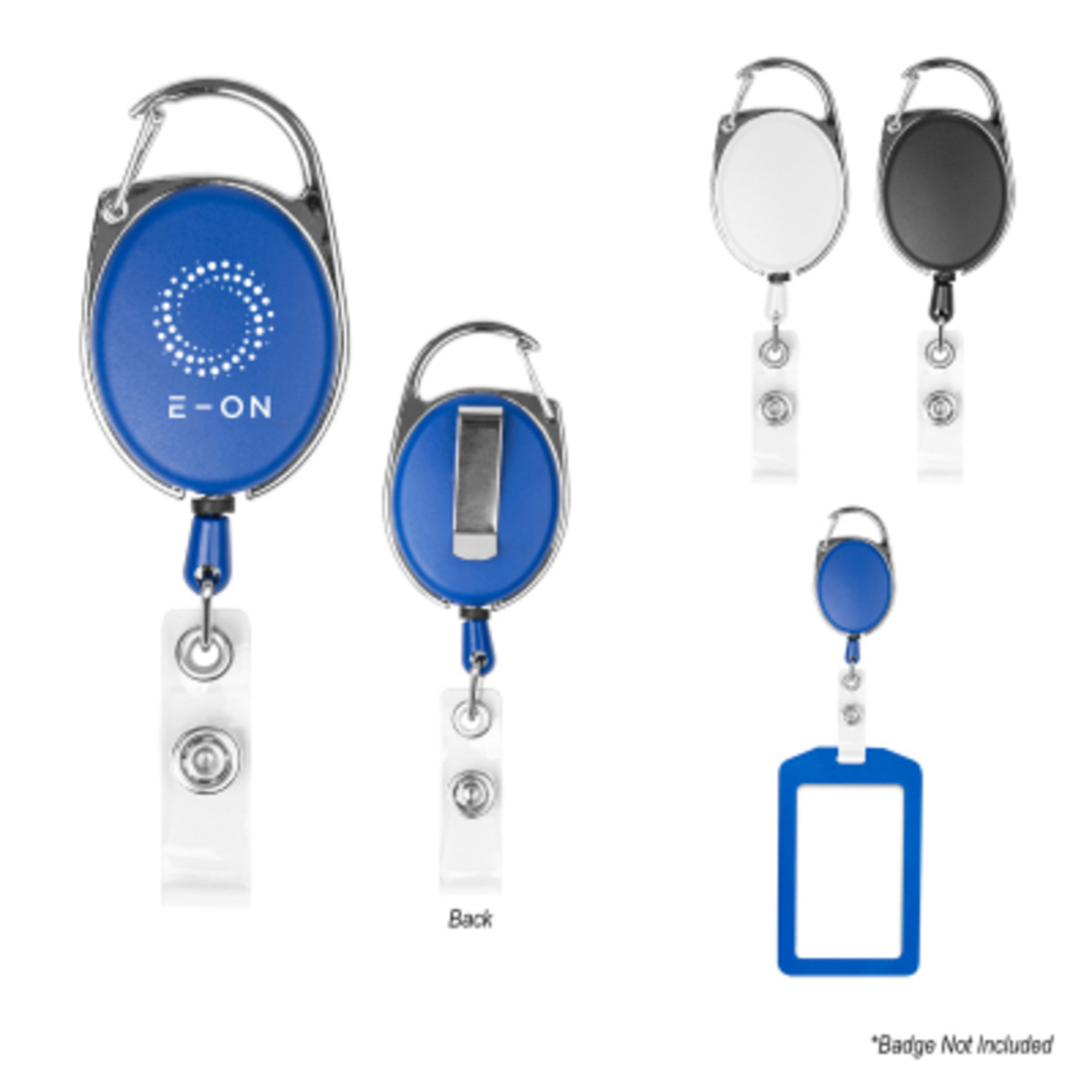 Retractable Badge Holder with Carabiner Clip - 35 in - Group Shot - product view 2