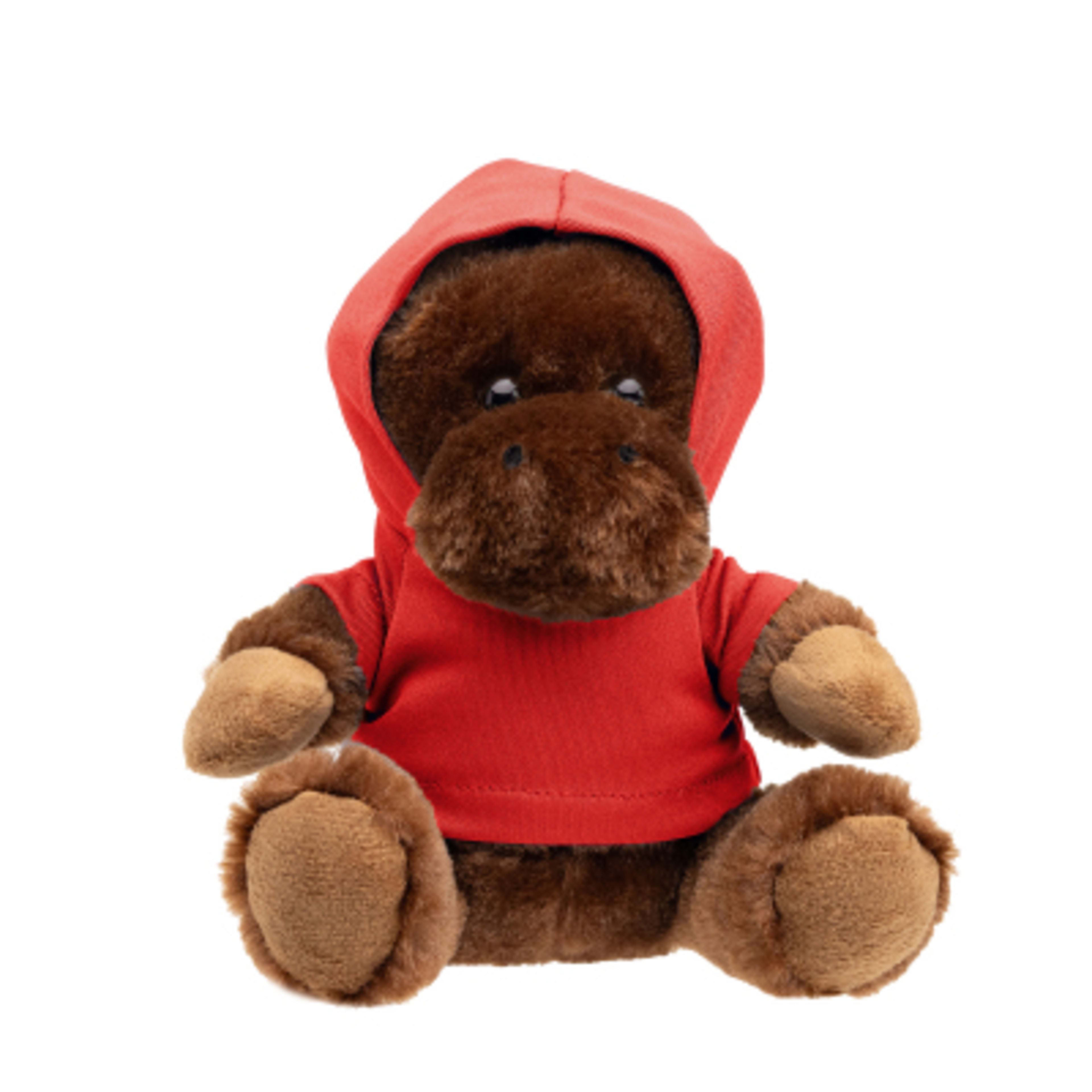 Plush Moose with Custom Apparel - 6 in Sitting - Brown - HOODIE - product view 3