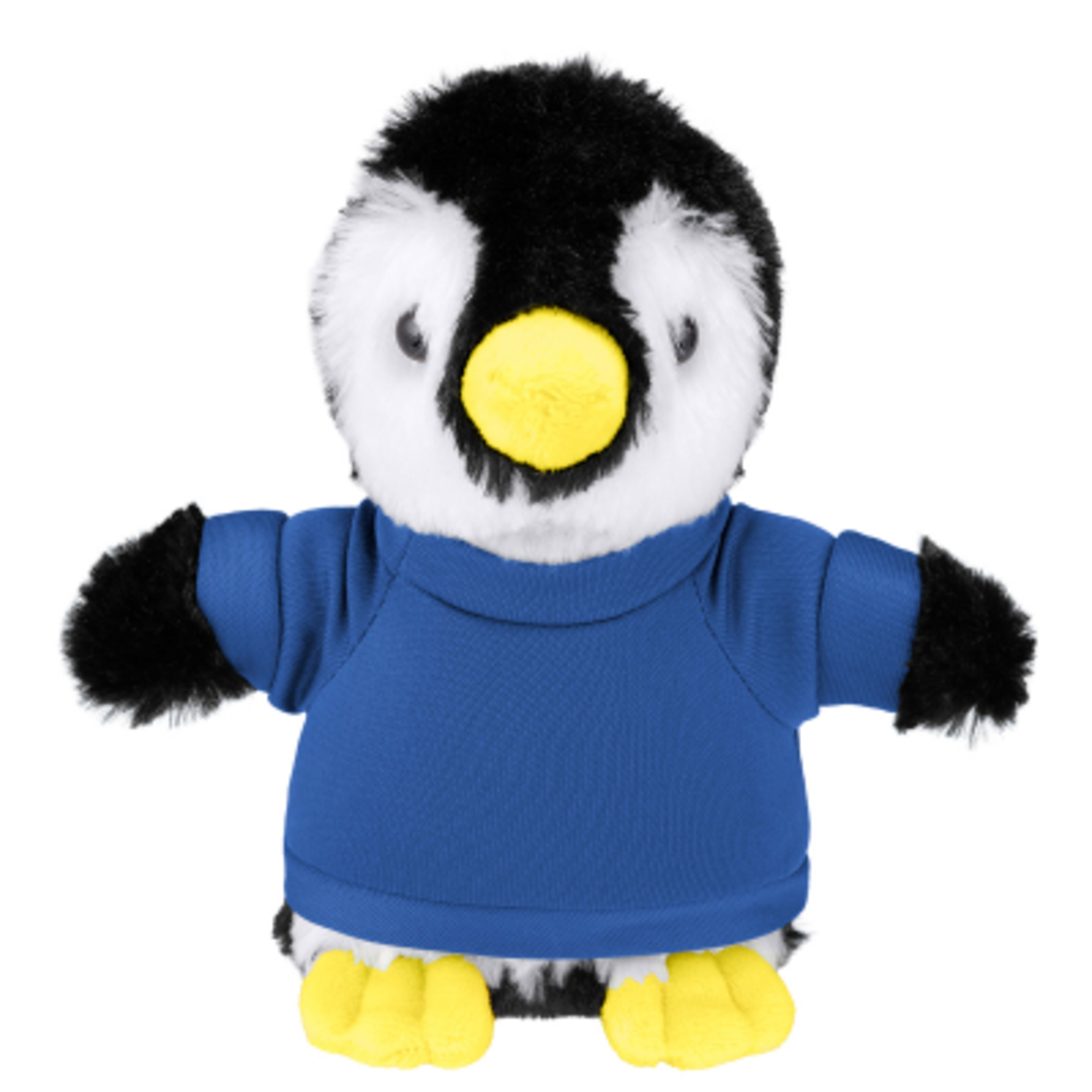 Plush Penguin with Custom Apparel - 6 in Sitting - Black/White - SHIRT - product view 5