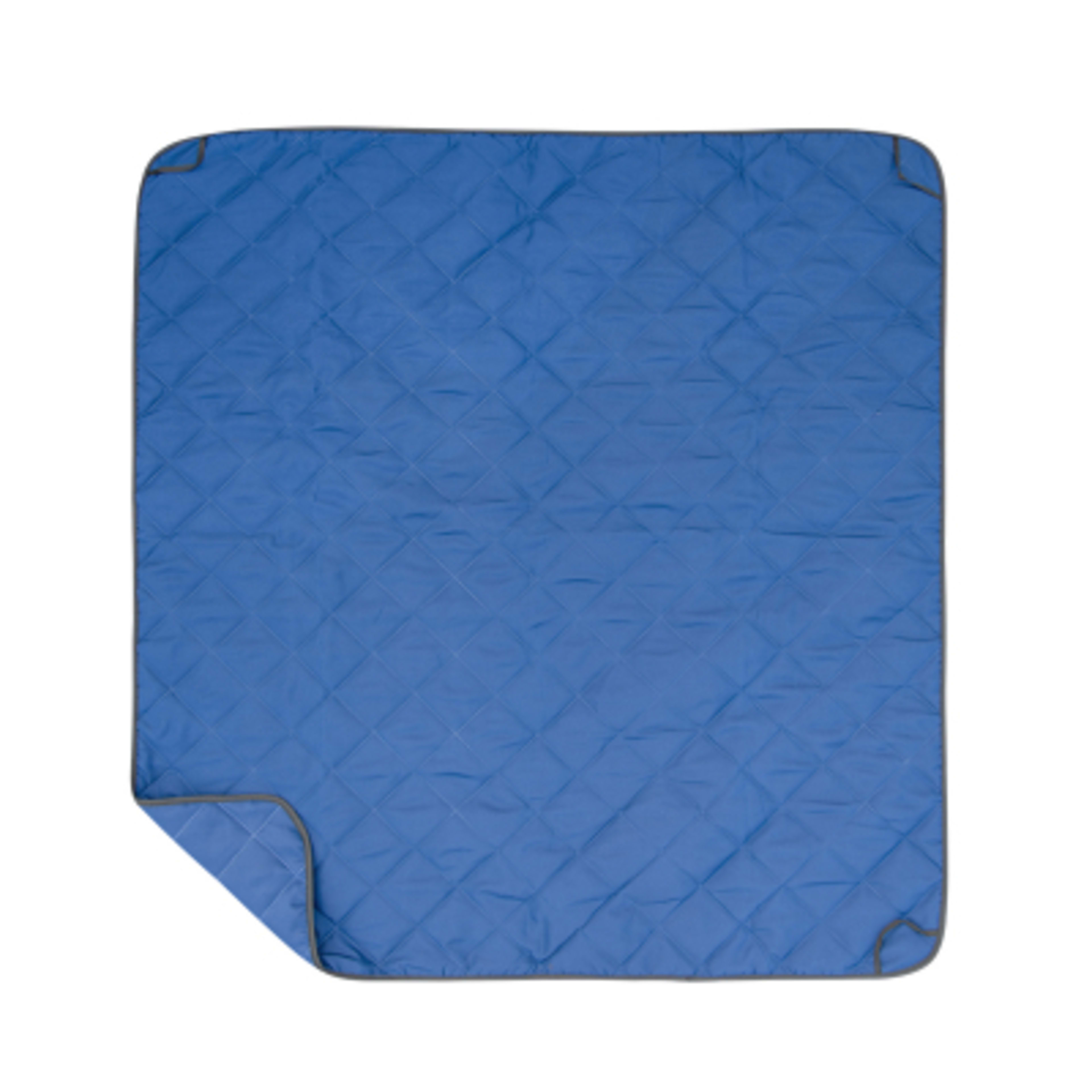 Packable Blanket with Carrying Case Quilted - 55 x 59 in - Navy - Unfolded - product view 2