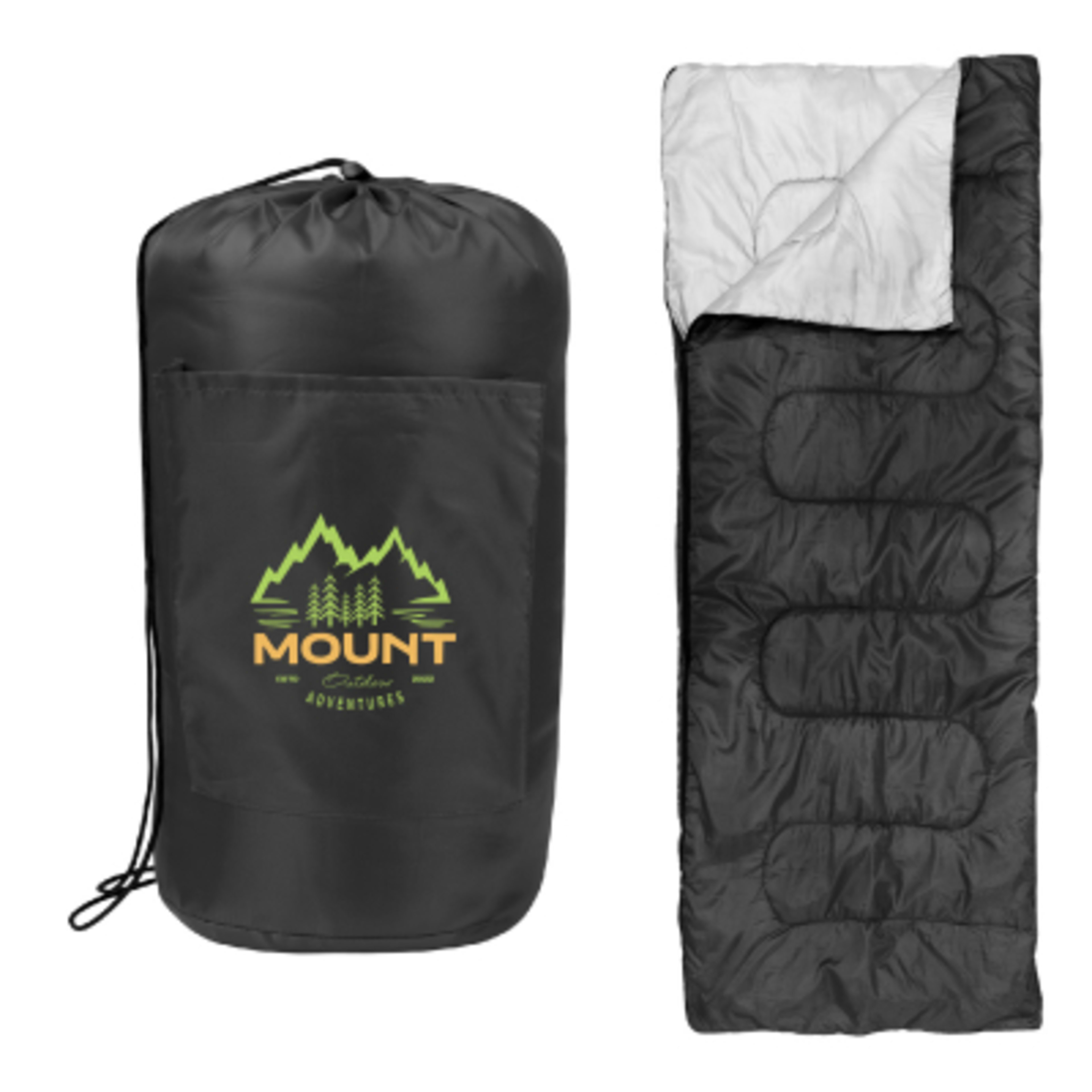 Sleeping Bag with Storage Bag Polyester - 29 x 73 in - Black - Colorbrite - product view 2