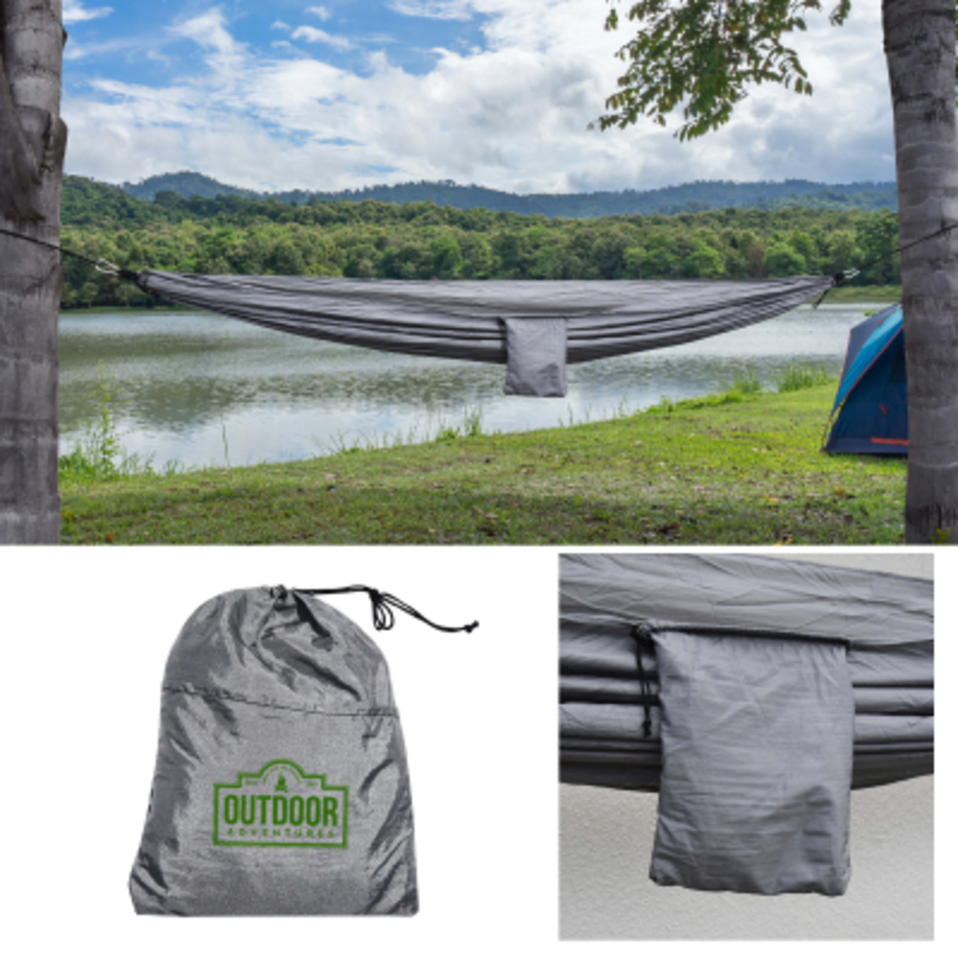 Pocket Hammock Nylon with Tree Straps - 9 x 11½ in - Group Shot - product view 2