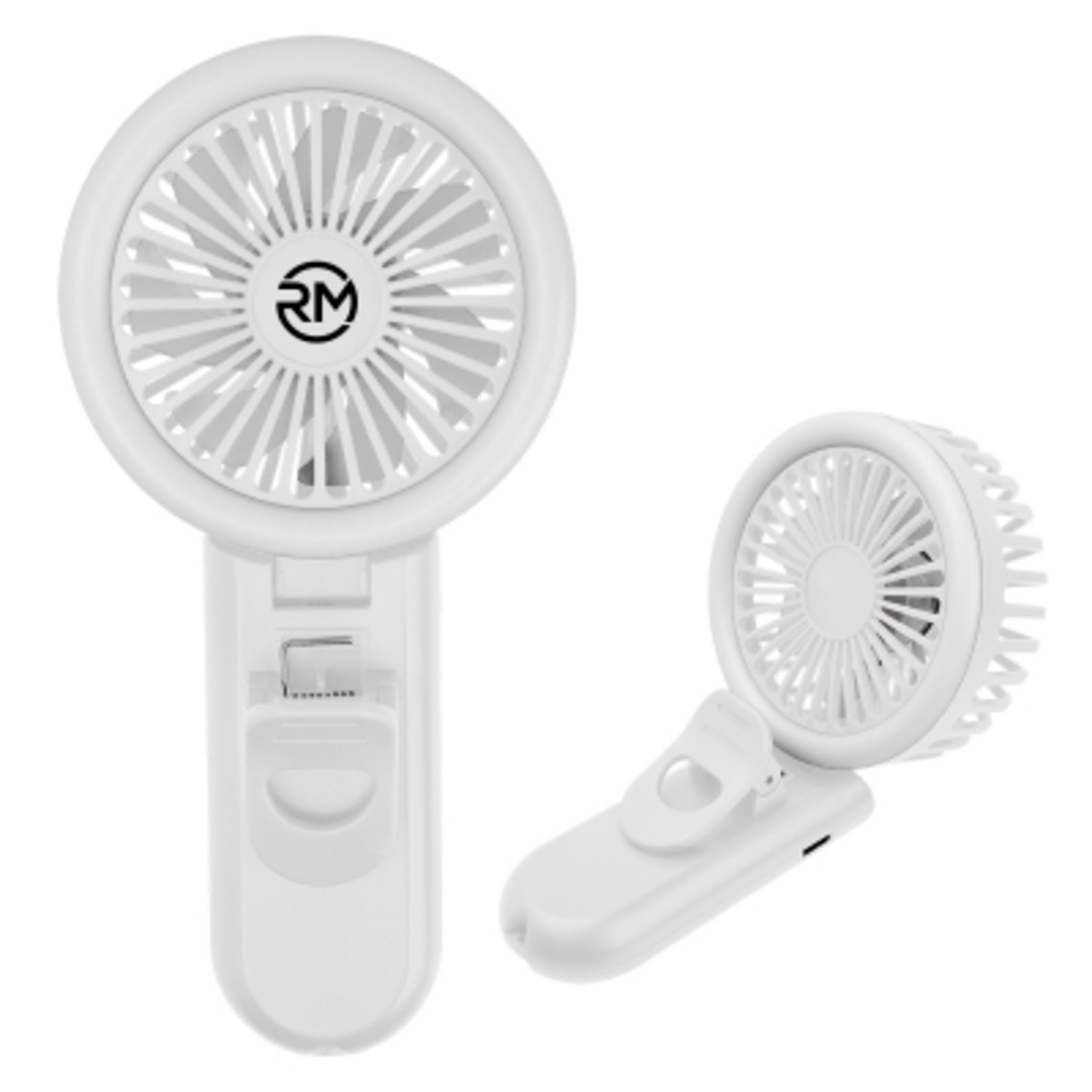 Phone Ring Light Fan with LED and Adjustable Tilt - 3 x 6.25 in - White - Padprint - product view 5