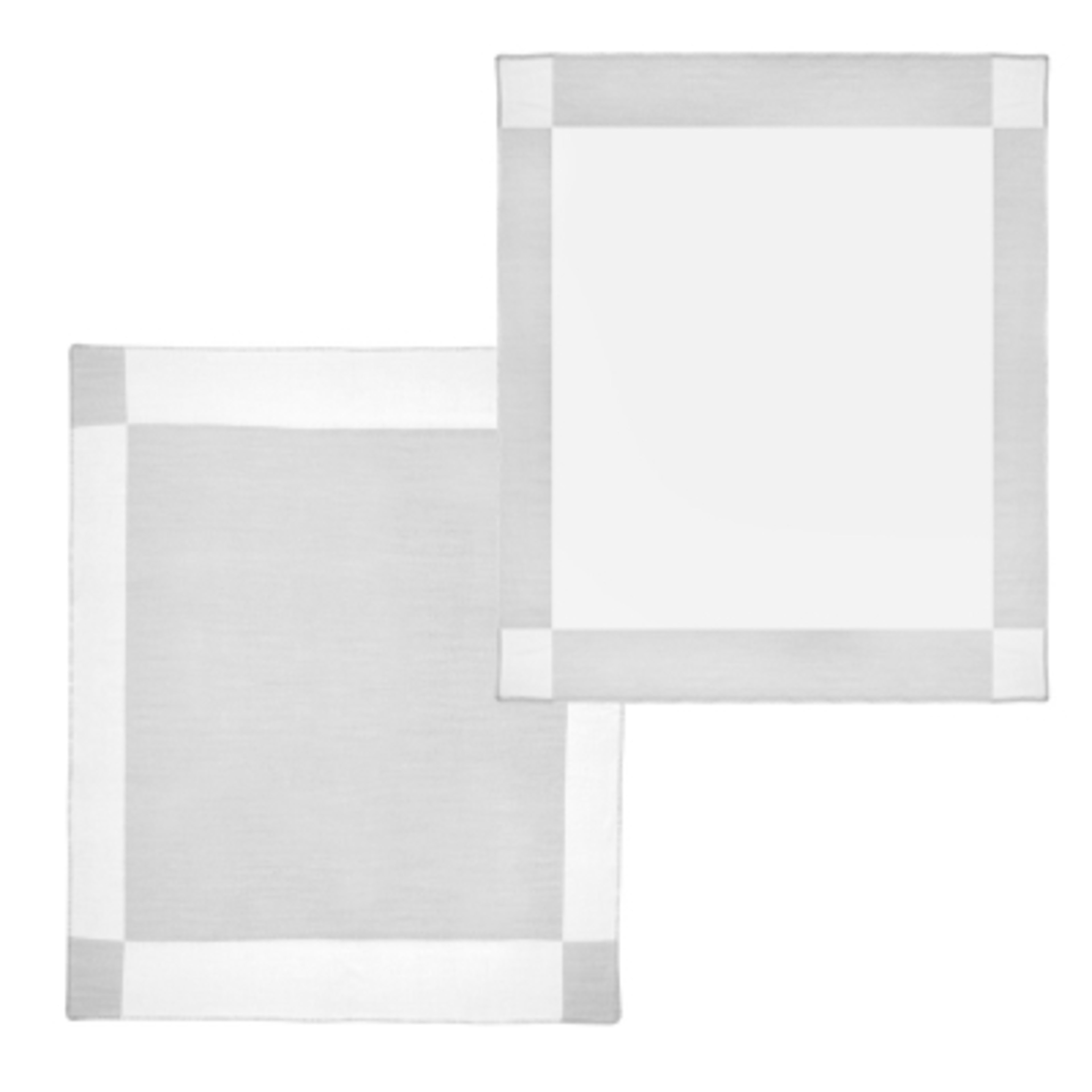 Throw Blanket Acrylic Whipstitch Reverse Pattern - 53 x 67 in - Gray/White - Flat - product view 3