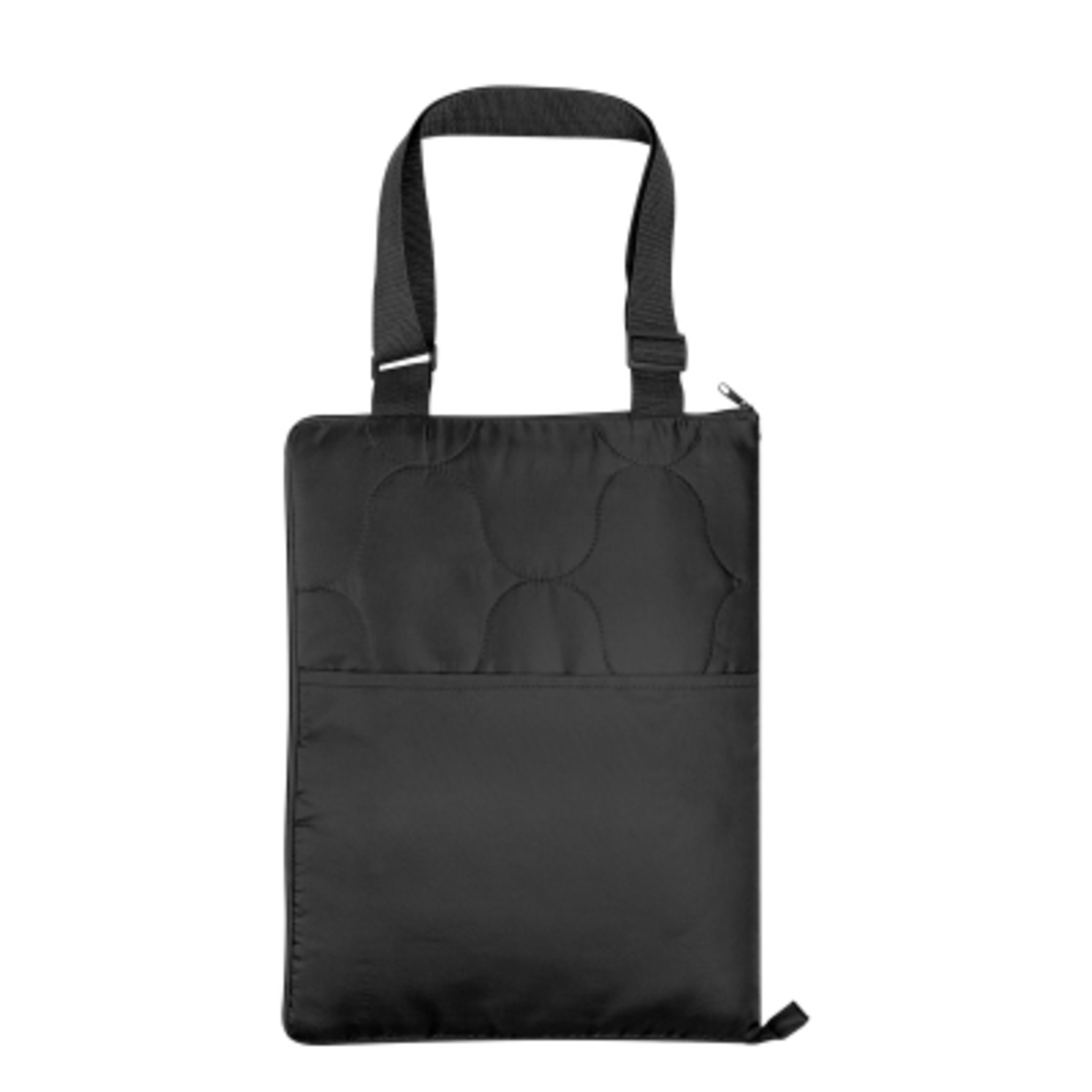 Foldaway Blanket rPET Quilted Taffeta Handle - 50 x 60 in - BLK - product view 5